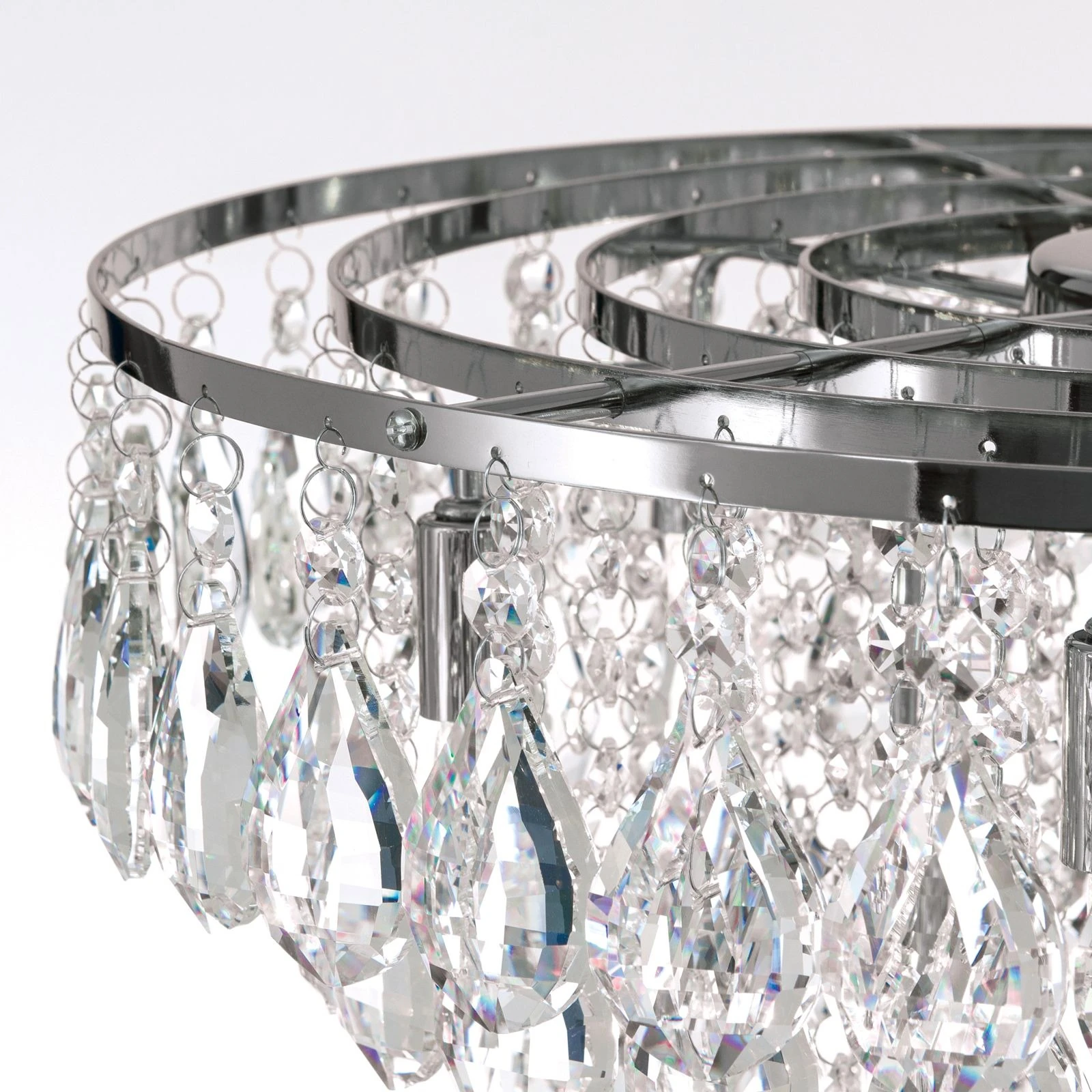 Viseća lampa CELESTE, 9 izvora svetla, hrom, K9 kristali - 6