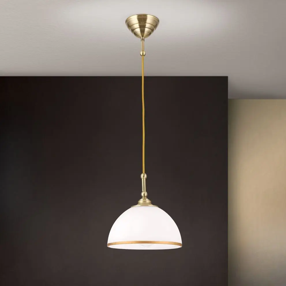 Viseća lampa OLD LAMP sa tekstilnim kablom, 1 izvor svetla, patina - 1