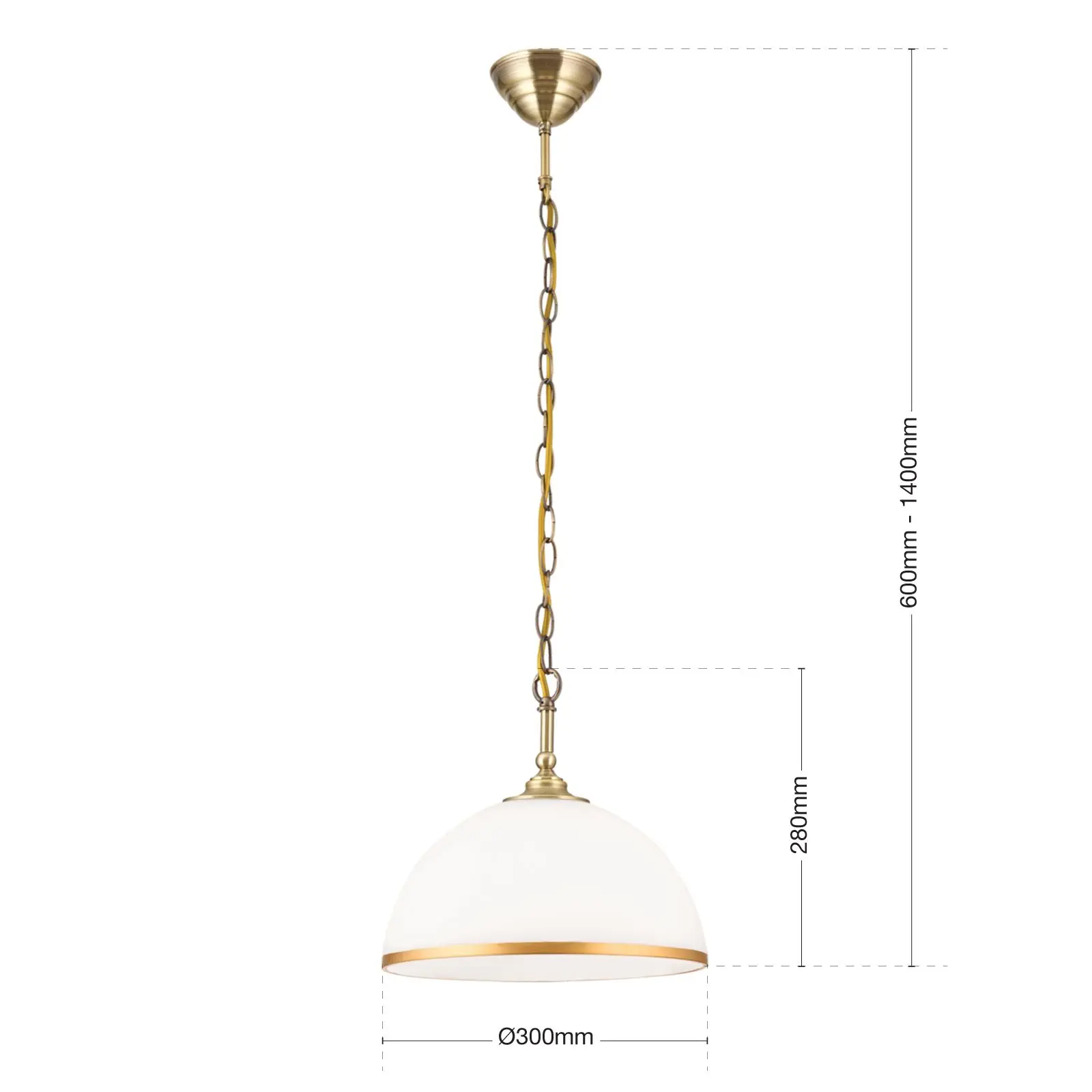 Viseća lampa OLD LAMP sa lančanim vešanjem, 1 izvor svetla, patina - 7