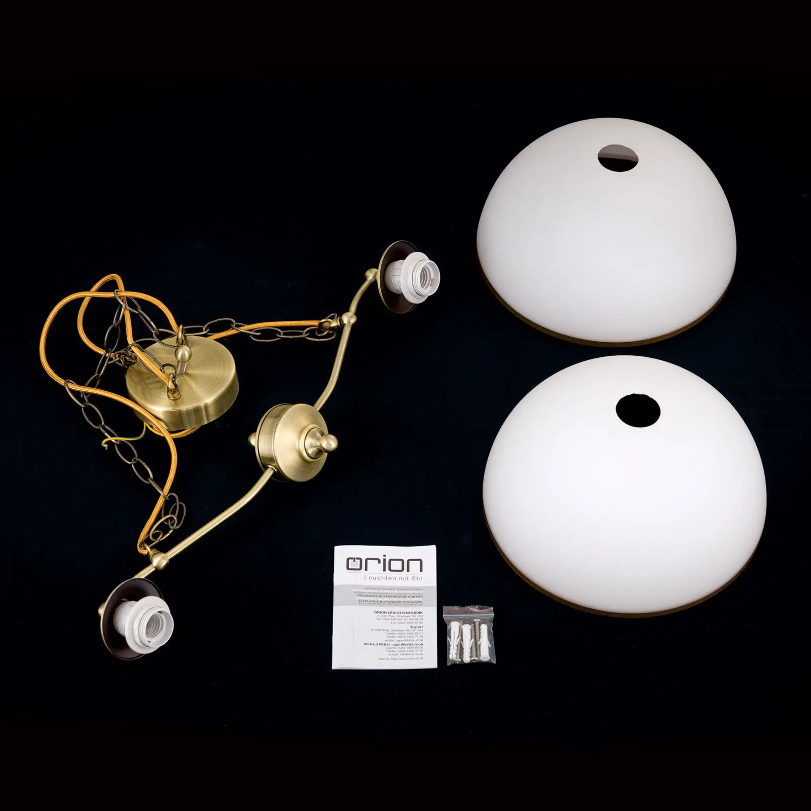 Viseća lampa OLD LAMP sa lančanim vešanjem, 2 izvora svetla, patina - 8