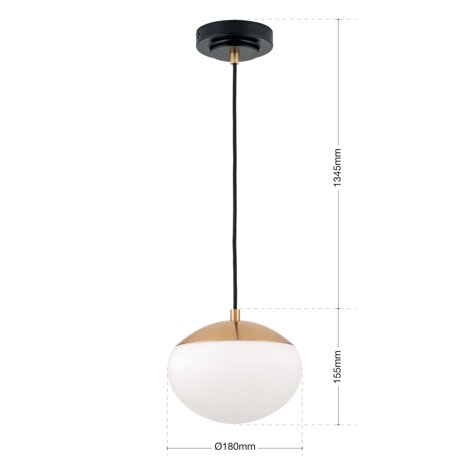 Viseća lampa JOSEPHINE, Ø 18cm, crna - 7