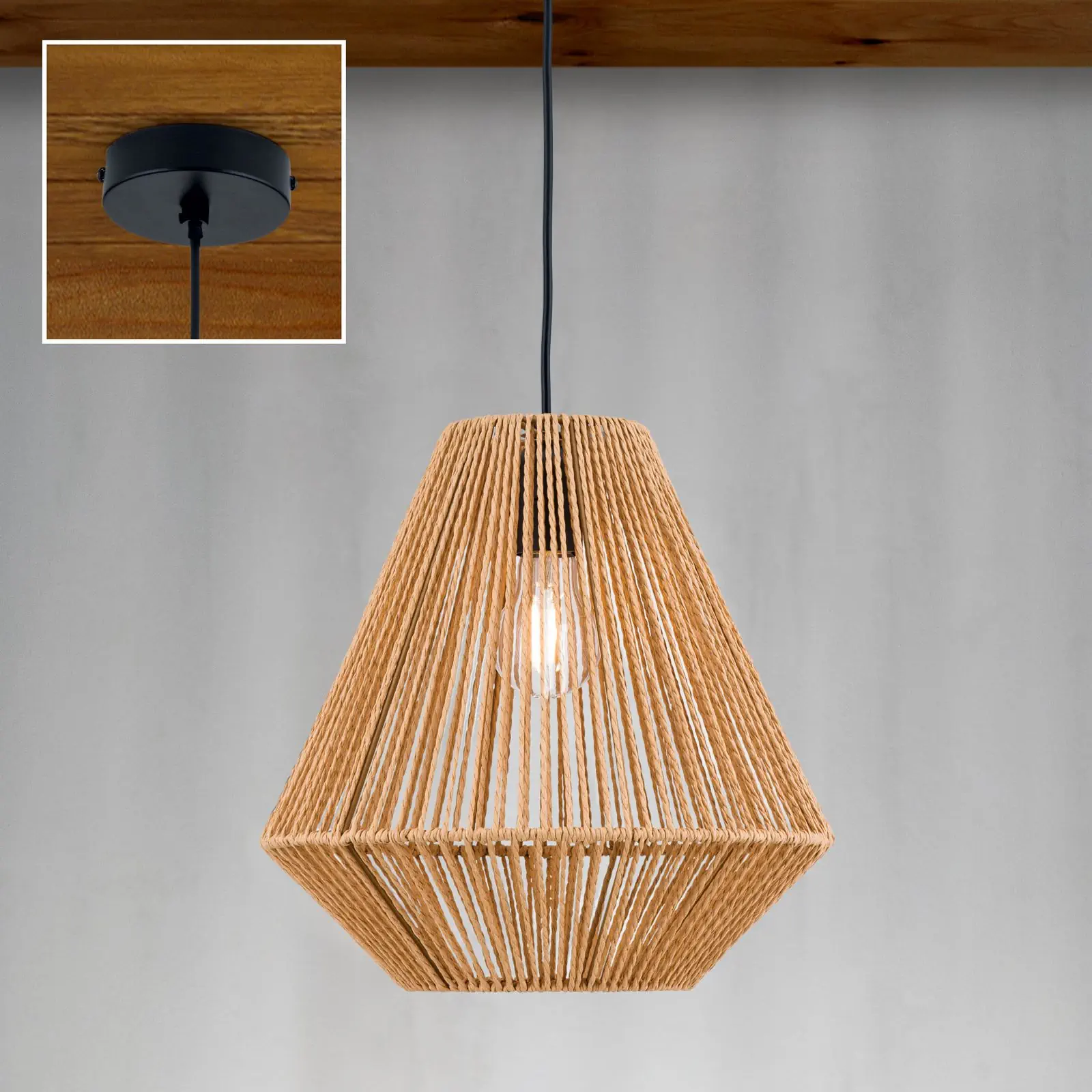 Viseća lampa JUNGLE, prirodna - 2