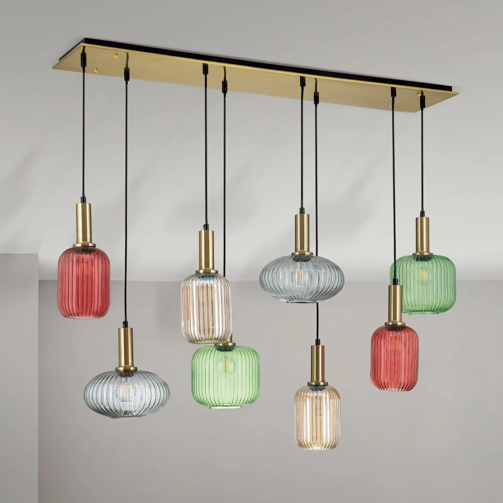 Viseća lampa CARNEVAL, sa 8 izvora svetla, raznobojna - 3