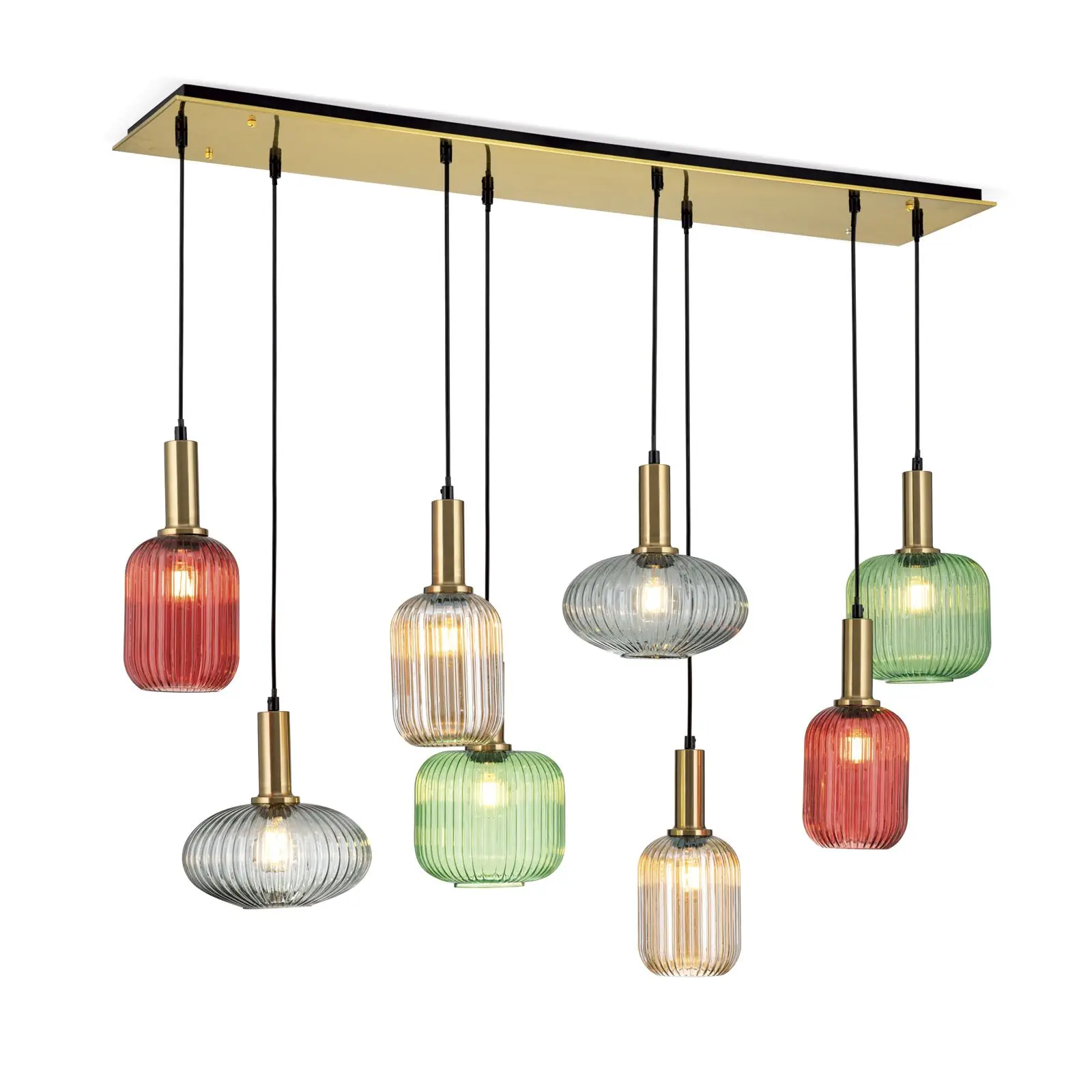 Viseća lampa CARNEVAL, sa 8 izvora svetla, raznobojna - 4