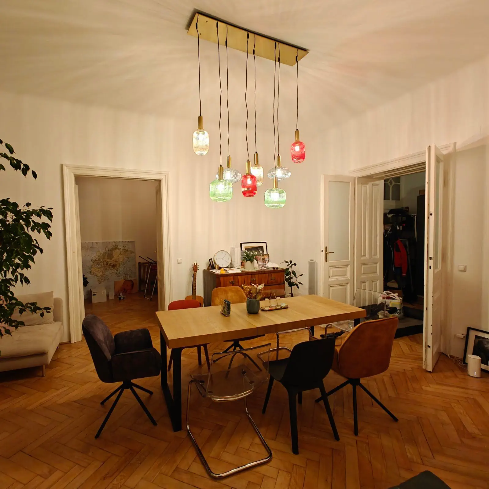 Viseća lampa CARNEVAL, sa 8 izvora svetla, raznobojna - 9