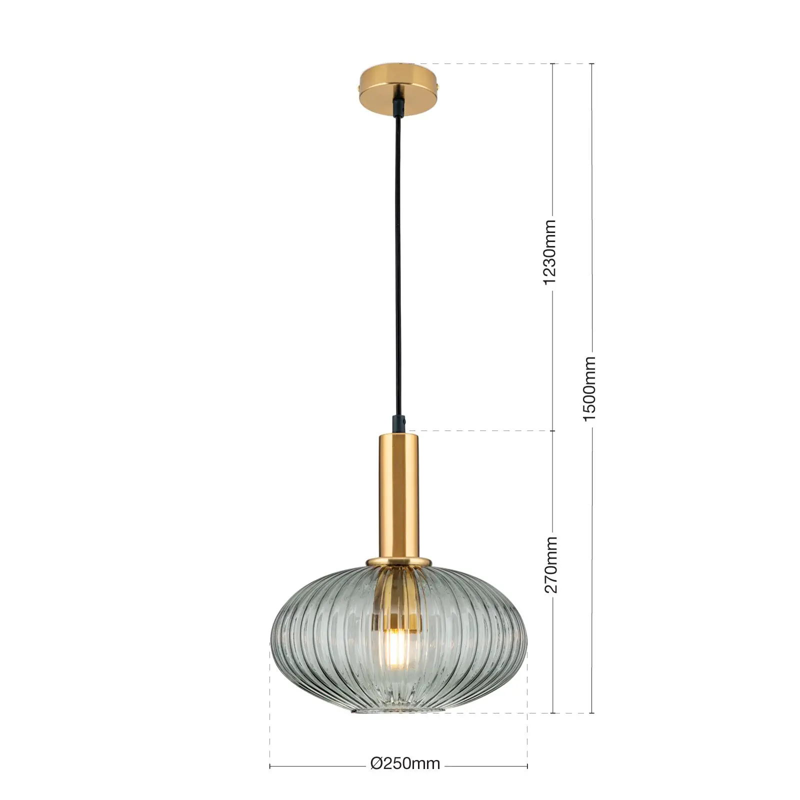 Viseća lampa CARNEVAL, dimljena - 7