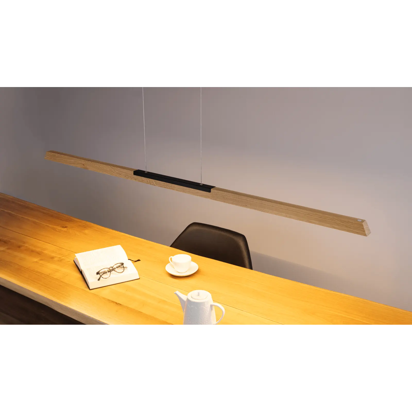 LED viseća lampa SONAS, hrast/crna - 8