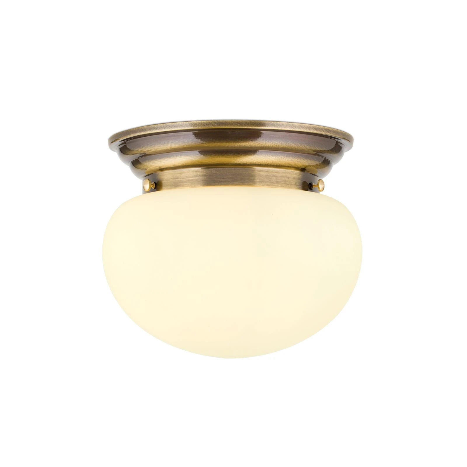 Plafonska lampa WIENER NOSTALGIE, Ø 26 cm, antik mesing, staklo u boji šampanjca - 4