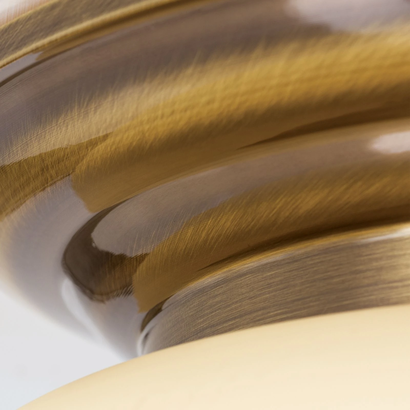 Plafonska lampa WIENER NOSTALGIE, Ø 26 cm, antik mesing, staklo u boji šampanjca - 6