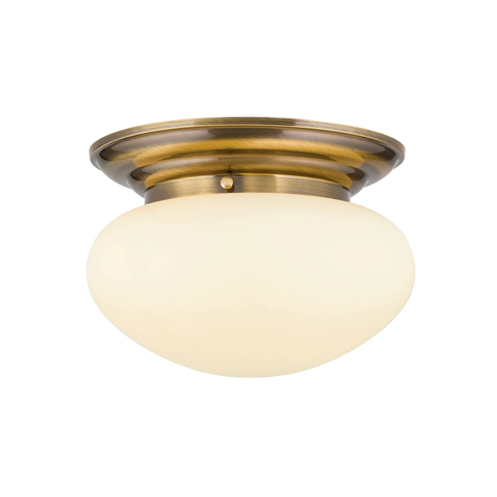 Plafonska lampa WIENER NOSTALGIE, Ø 33 cm, antik mesing, staklo u boji šampanjca - 4