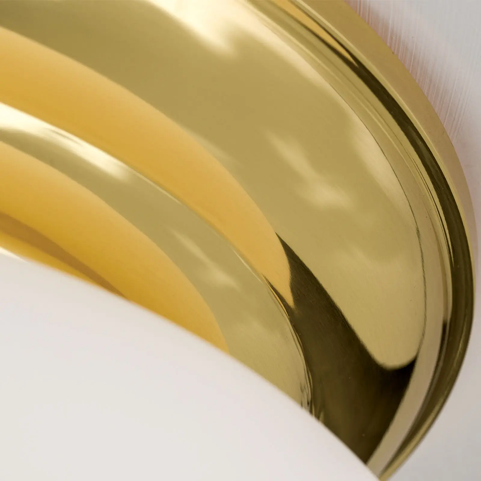 Plafonska lampa WIENER NOSTALGIE, sjajni mesing, sa opal-mat staklom, Ø 40 cm - 5