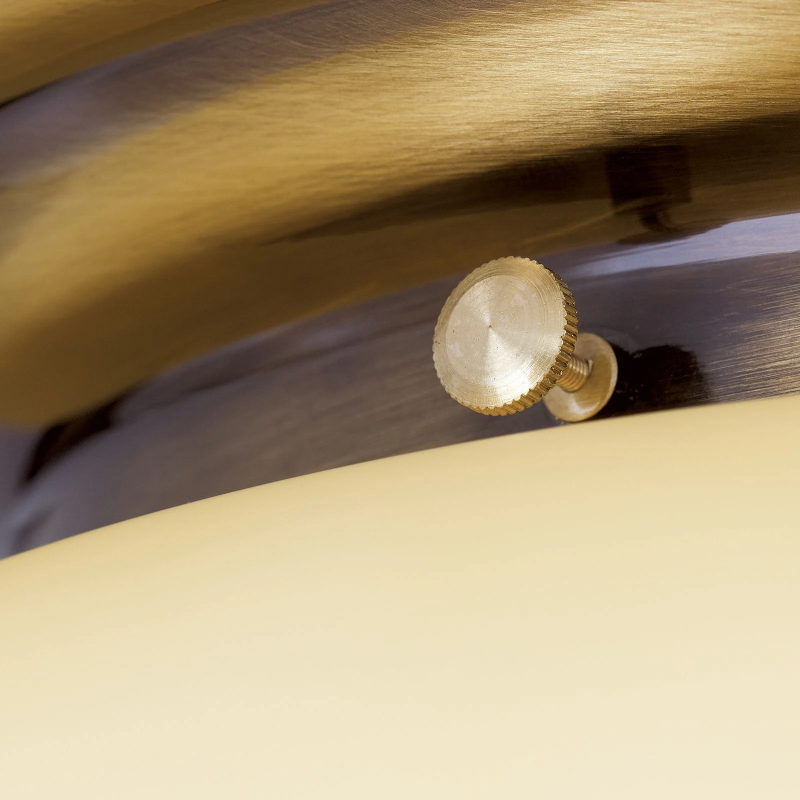 Plafonska lampa WIENER NOSTALGIE, Ø 18 cm, antik mesing, šampanj mat staklo - 3