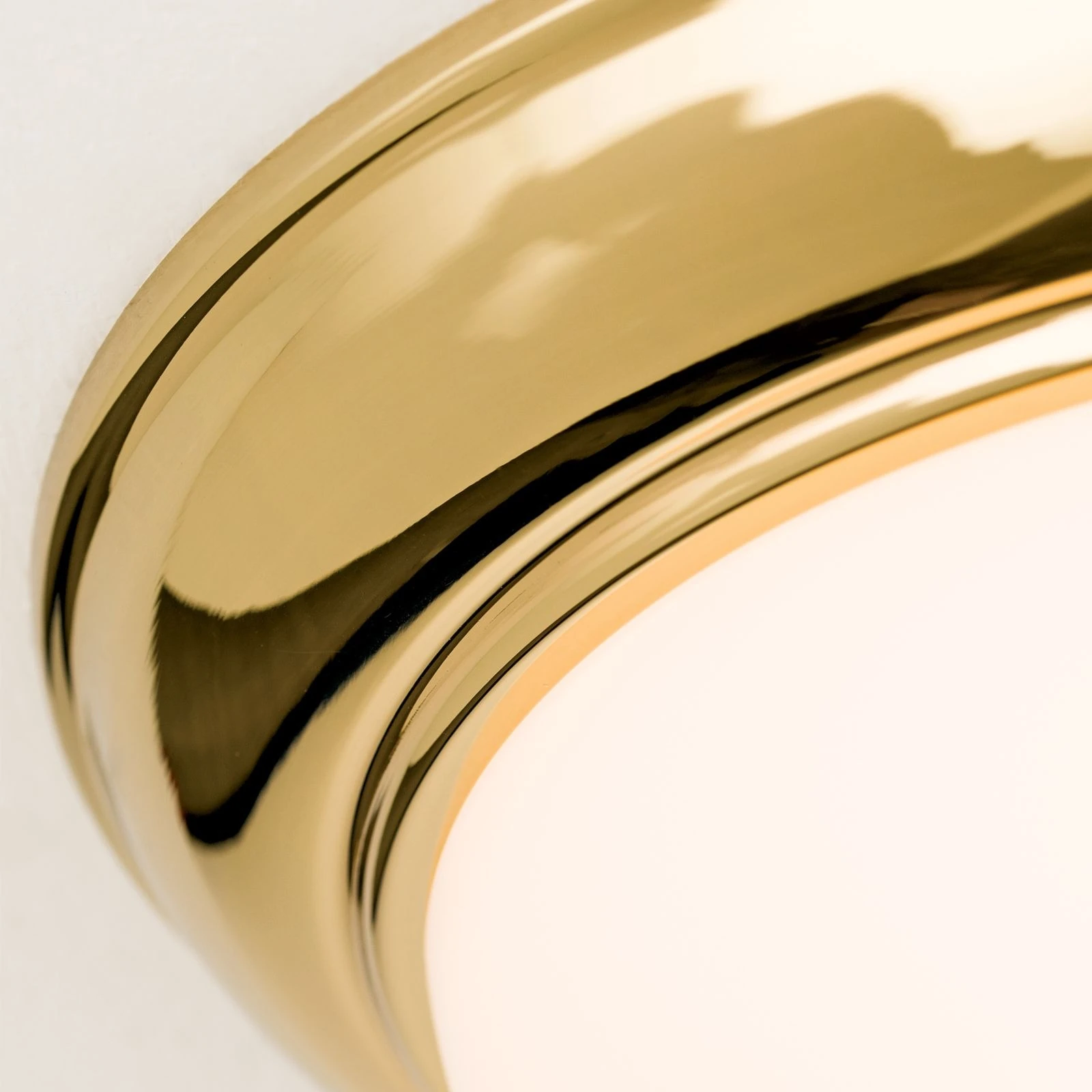 Plafonska lampa EMPIRE, 24-karatno pozlaćena, sa opalno mat staklom, sa ukrasnim dugmetom, Ø 26 cm - 6