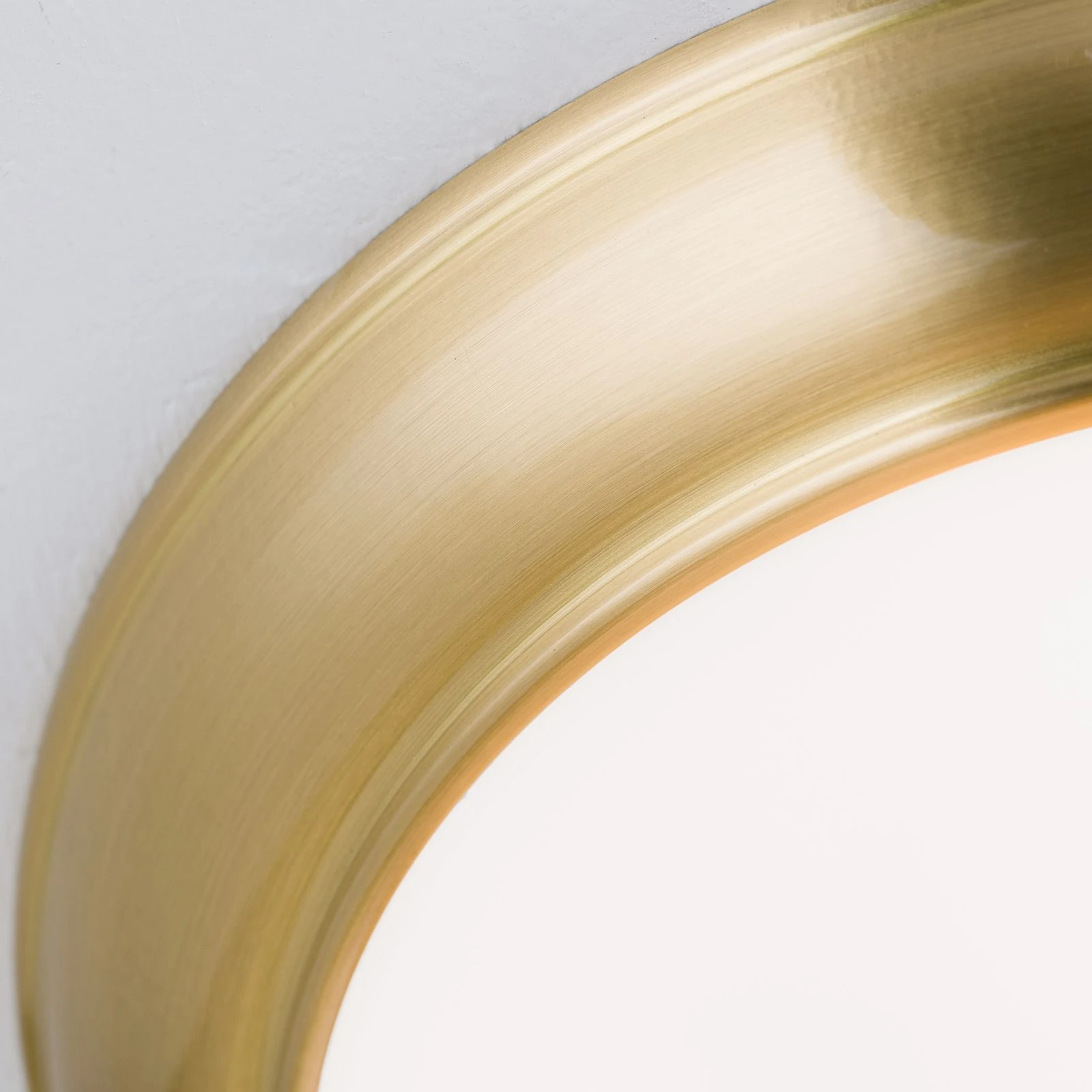 Plafonska lampa EMPIRE, 26 cm, saten mesing, opal mat staklo - 6