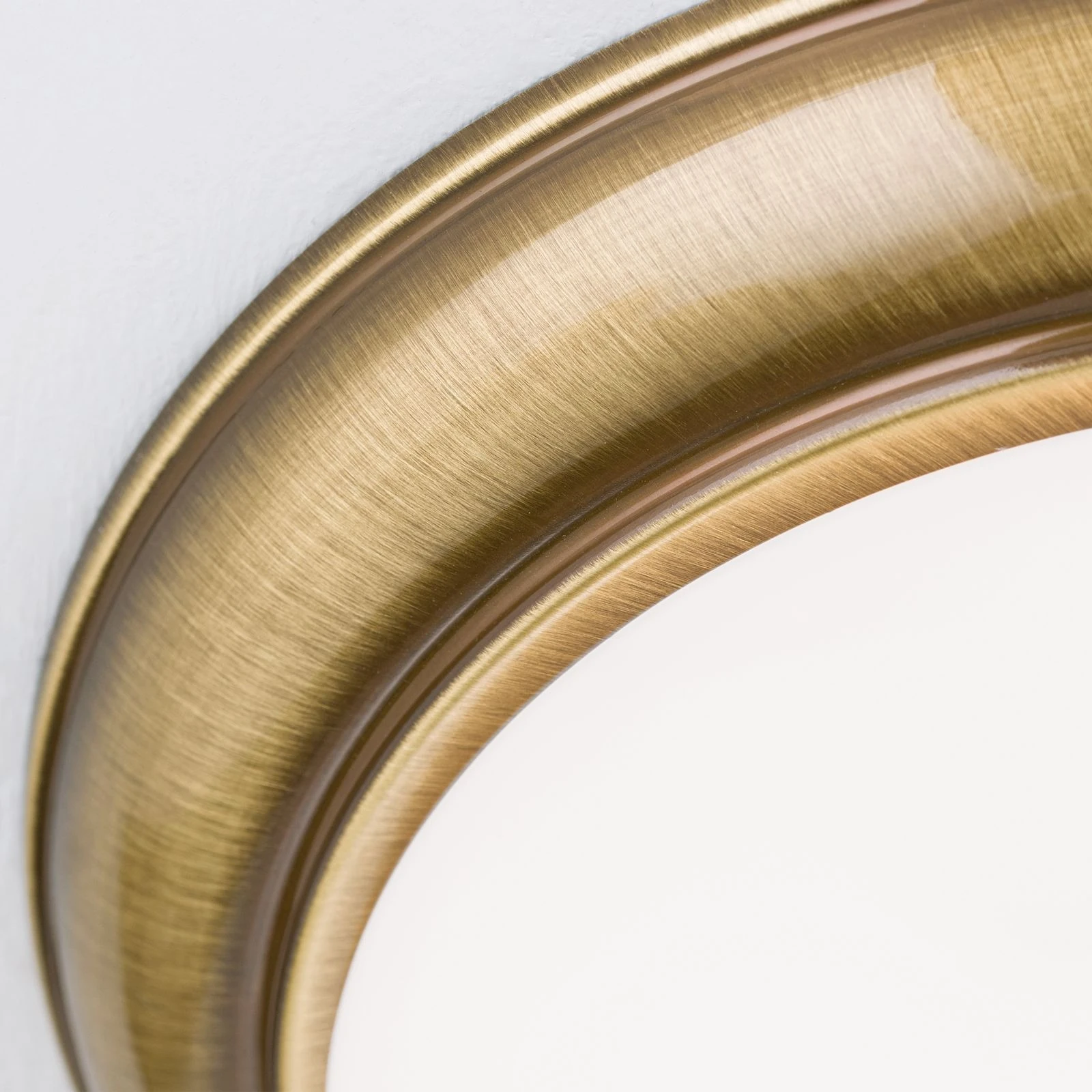 Plafonska lampa EMPIRE, antik mesing, sa opalno mat staklom, sa ukrasnim dugmetom, Ø 26 cm - 6