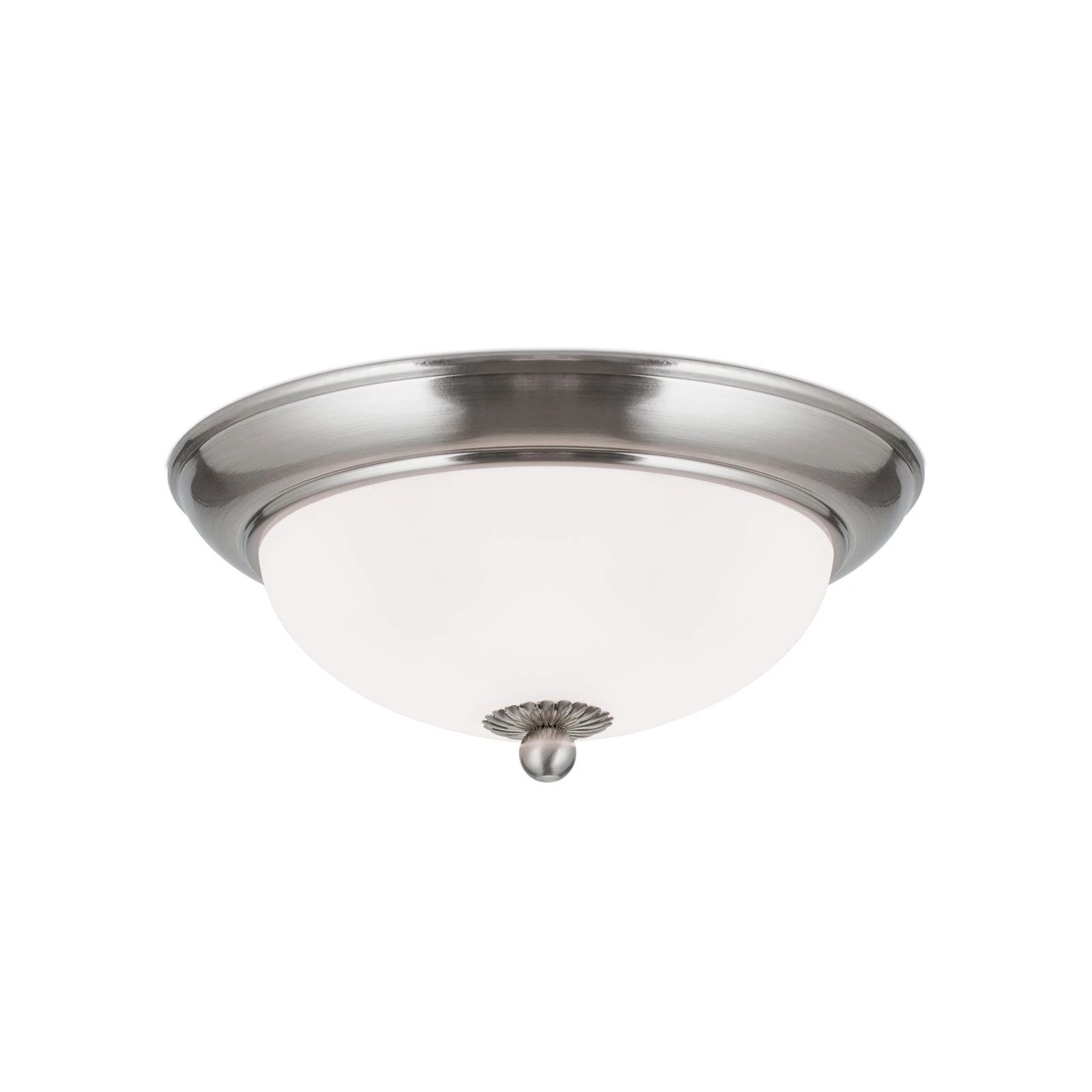 Plafonska lampa EMPIRE, 26 cm, saten hrom, opal mat staklo - 4