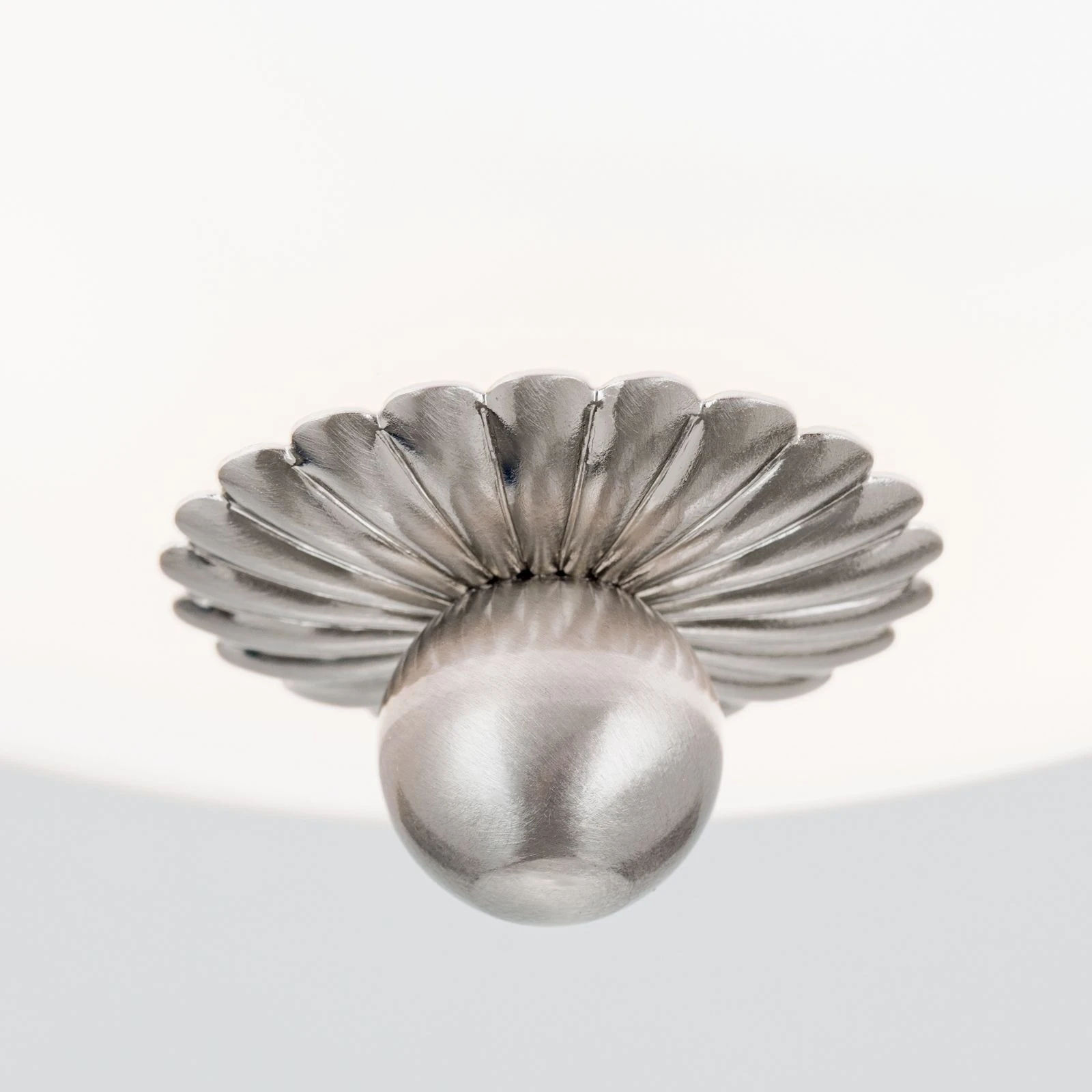 Plafonska lampa EMPIRE, 26 cm, saten hrom, opal mat staklo - 5