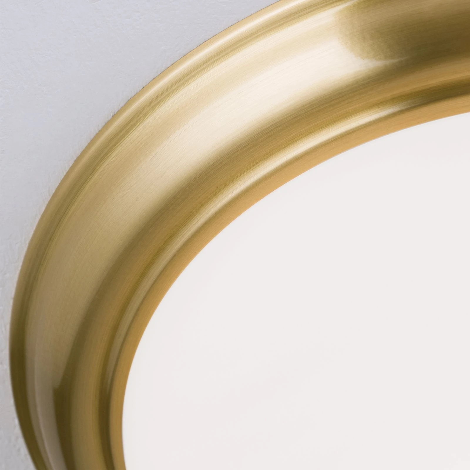 Plafonska lampa WIENER NOSTALGIE, Ø 35 cm, saten mesing, opal mat staklo - 6