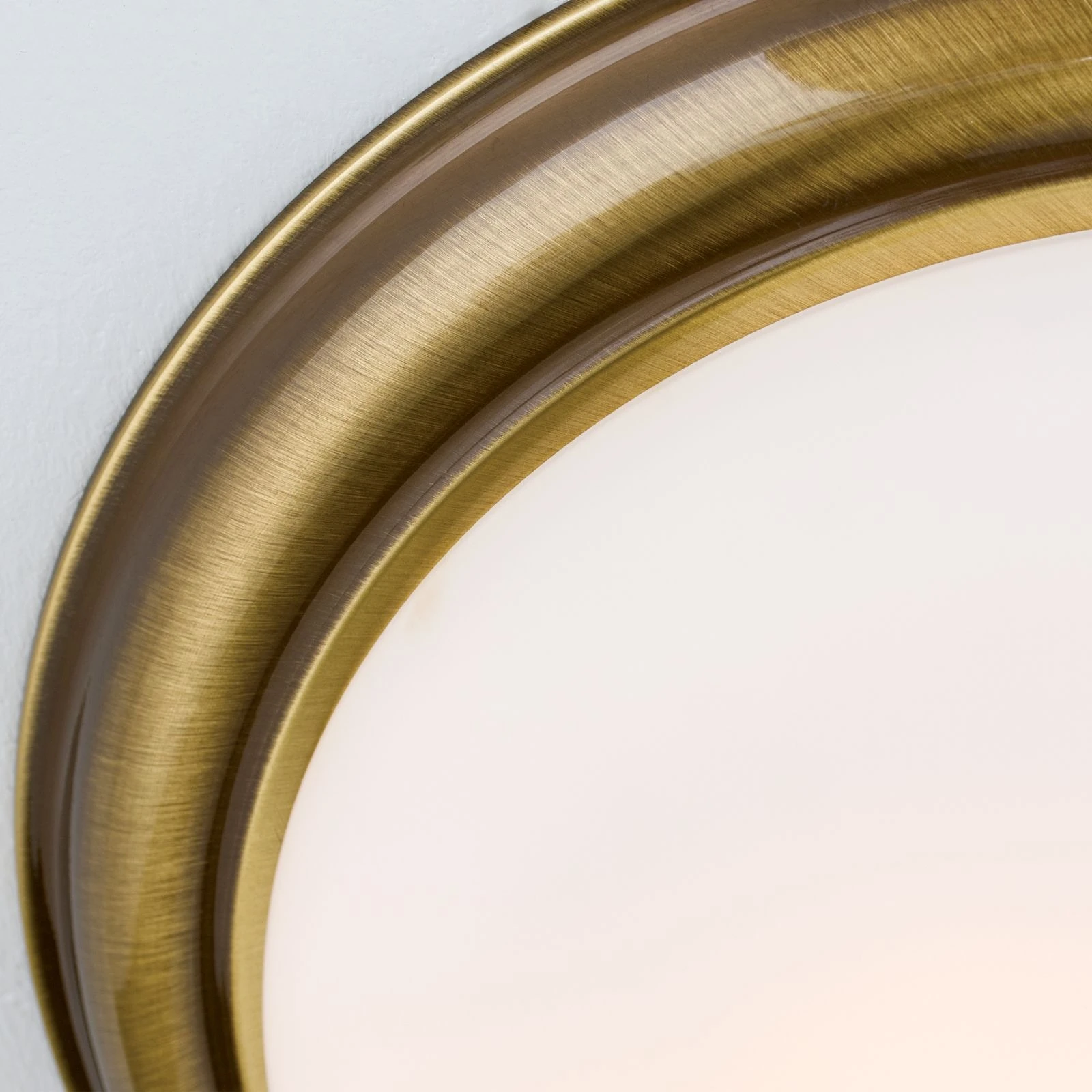 Plafonska lampa EMPIRE, antik mesing, sa opalno mat staklom, sa ukrasnim dugmetom, Ø 35 cm - 6