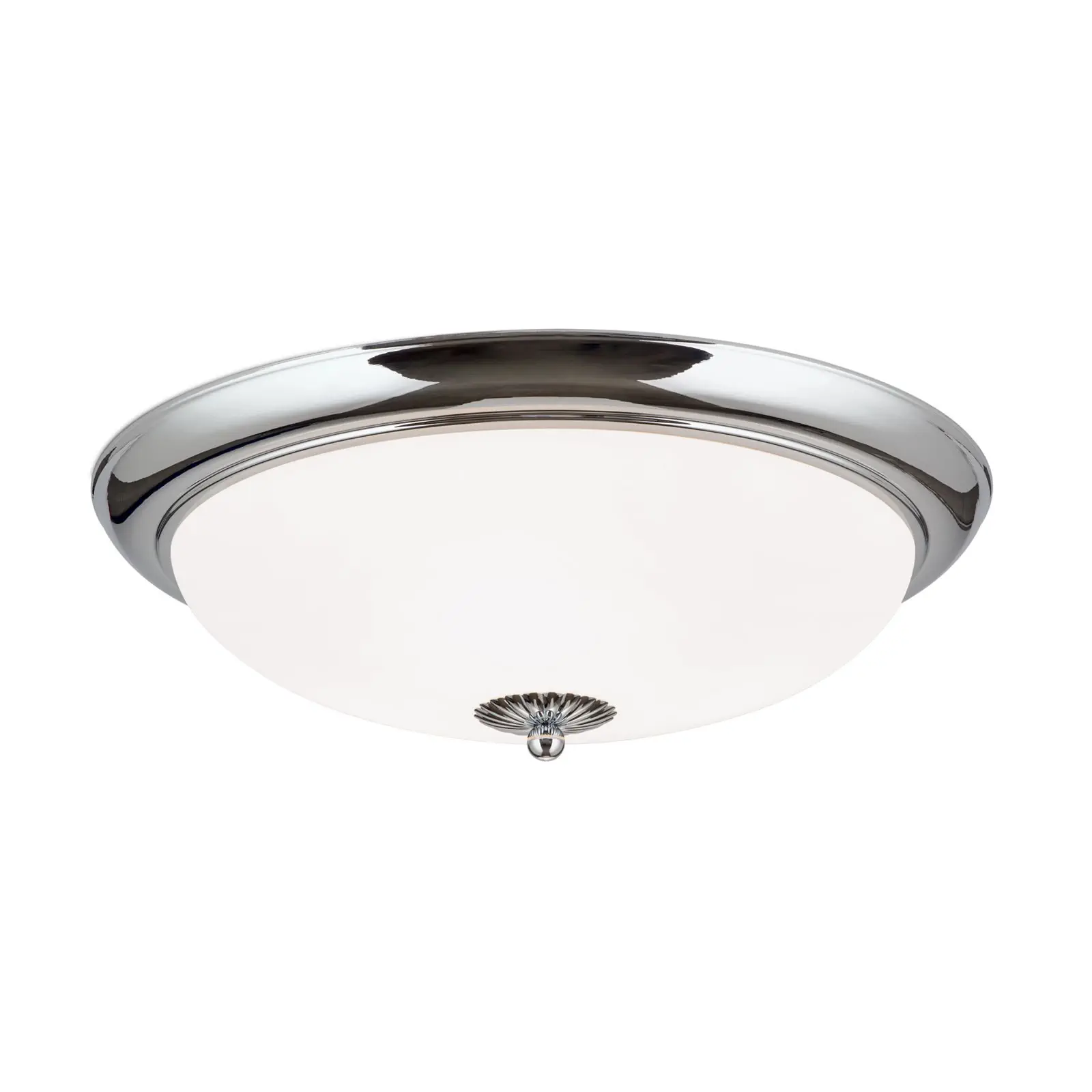 Plafonska lampa EMPIRE, hrom, sa opalno mat staklom, sa ukrasnim dugmetom, Ø 47 cm - 4