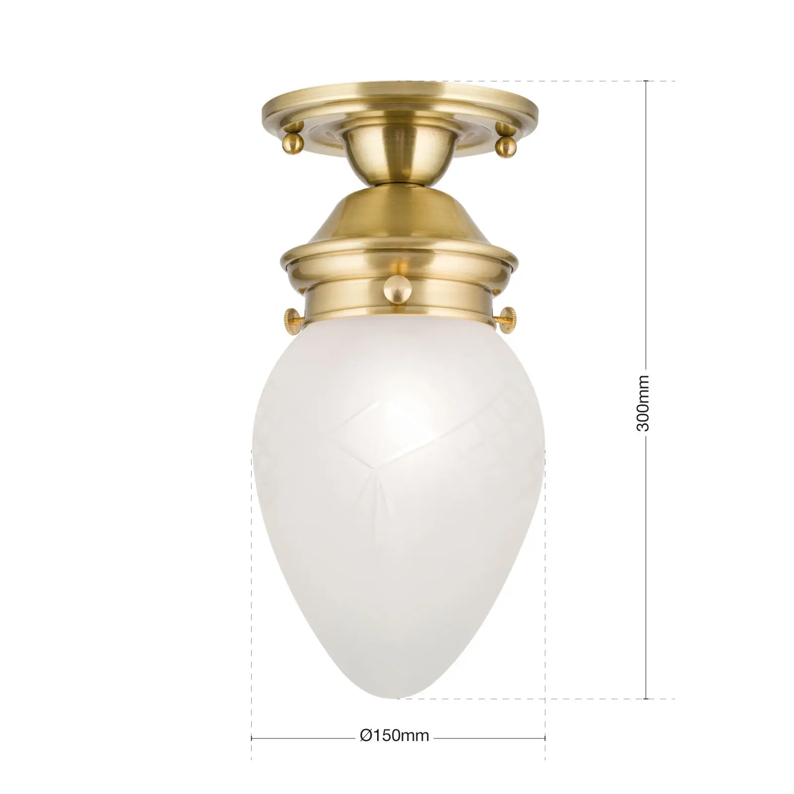 Plafonska lampa BUDAPEST, bronza, sa 1 izvorom svetla, Ø 15 cm - 7