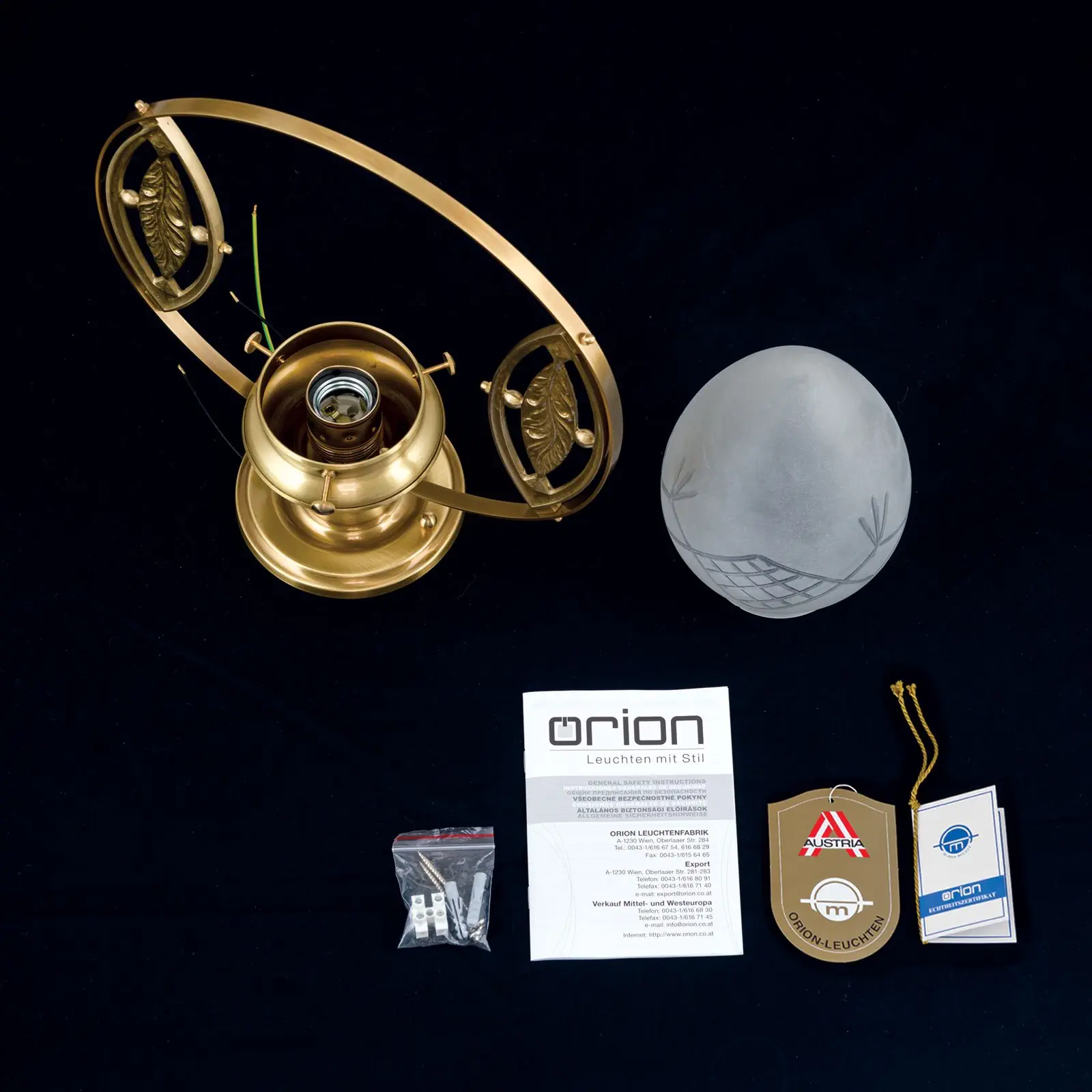 Plafonska lampa BUDAPEST, bronza, sa 1 izvorom svetla, Ø 25 cm - 8