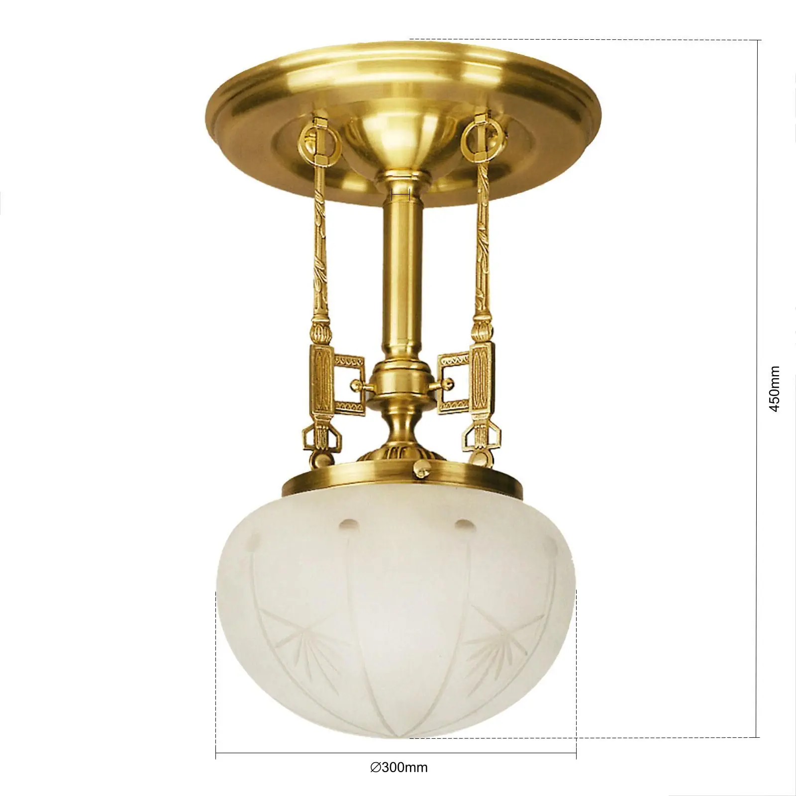 Plafonski luster BUDAPEST, sa 1 izvorom svetla, bronza - 3