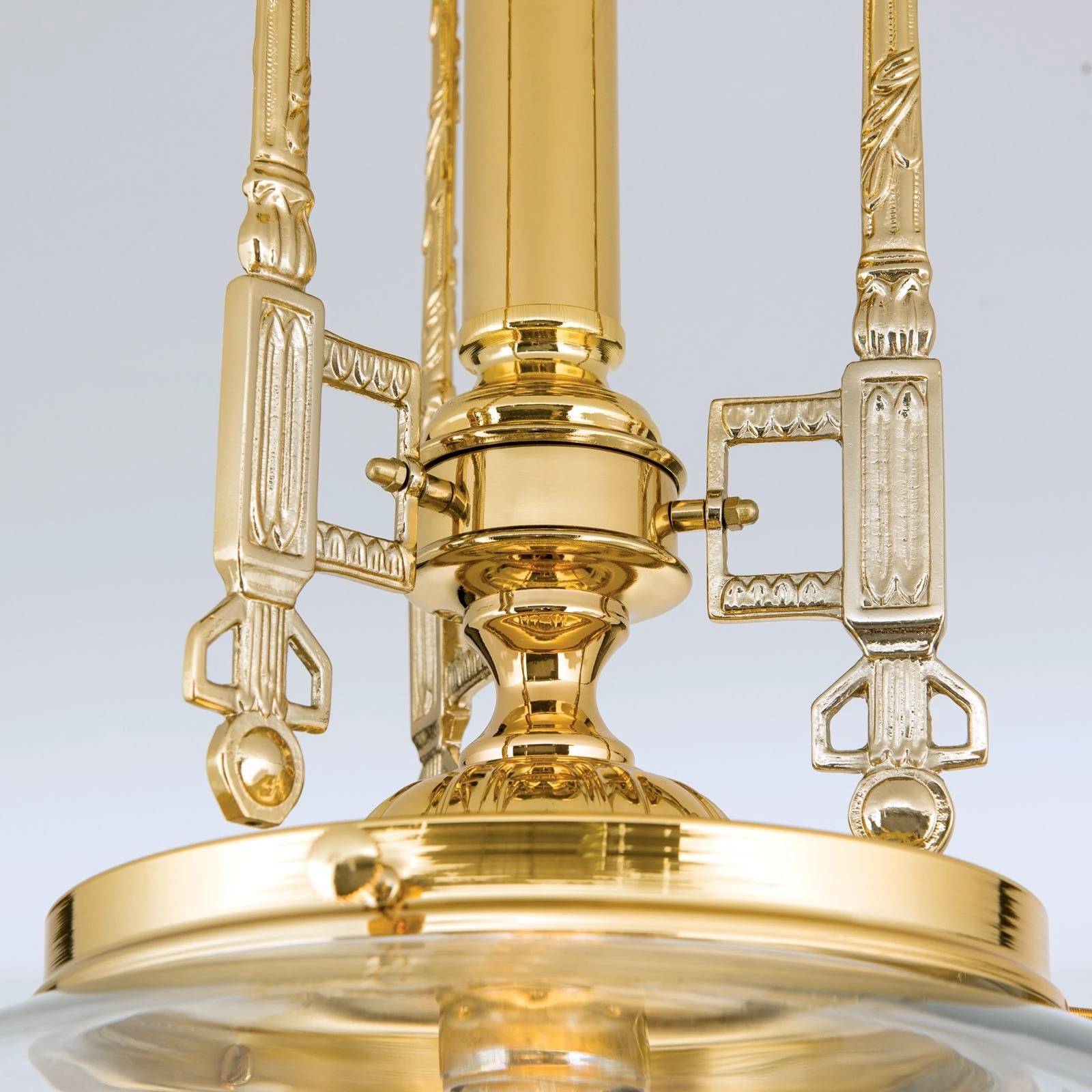 Plafonska lampa BUDAPEST, 24-karatno pozlaćena, prozirno brušeno staklo, 30 cm - 6