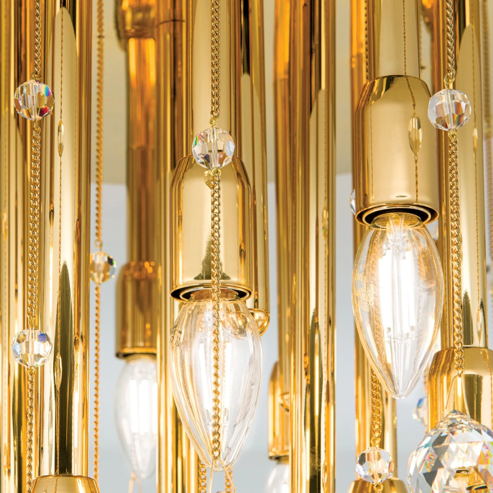 Plafonski luster GALAXY, 19 izvora svetla, 24-karatno pozlaćen - 5