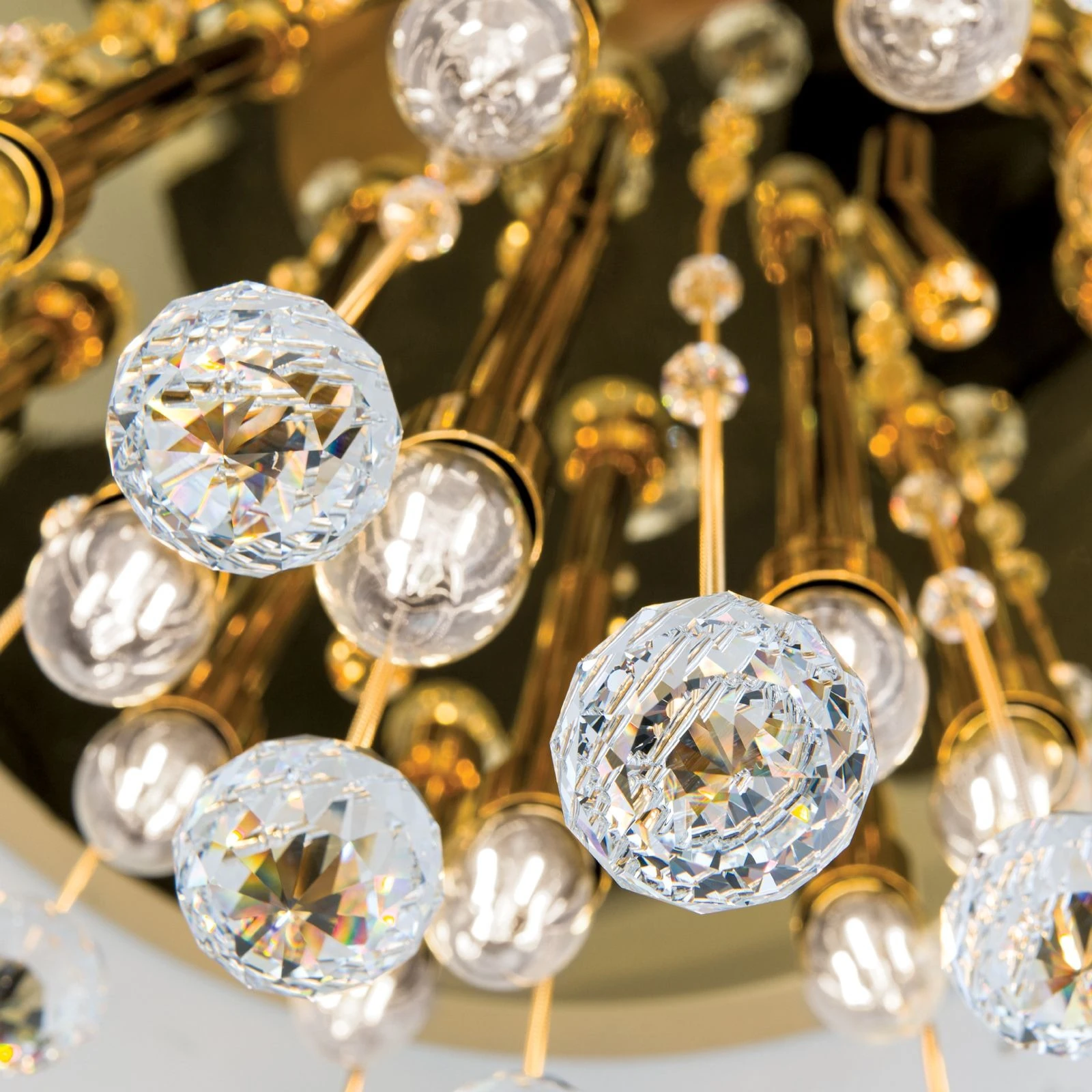 Plafonski luster GALAXY, 19 izvora svetla, 24-karatno pozlaćen - 6