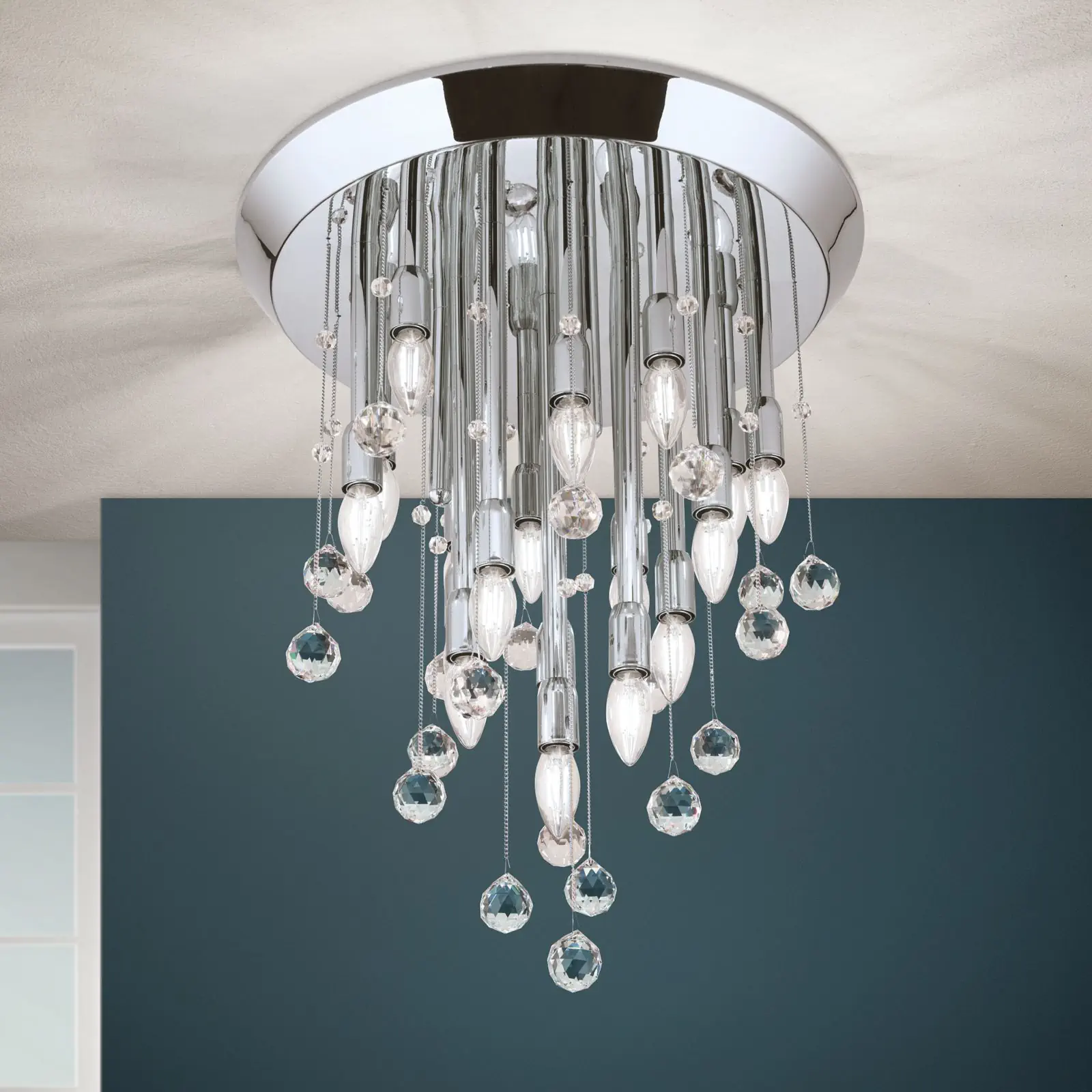 Plafonska lampa GALAXY, hromirana, sa 19 izvora svetla - 2