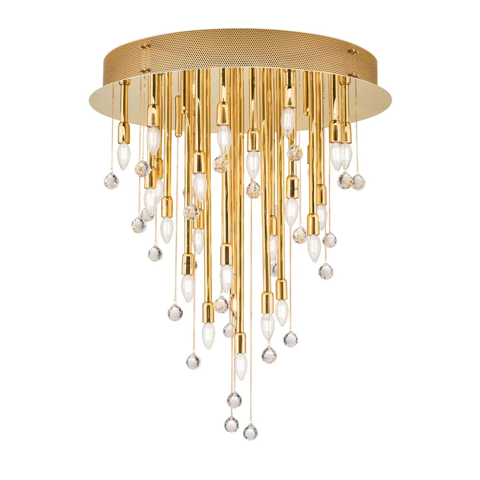 Plafonska lampa GALAXY sa 27 izvora svetla, pozlaćena 24K zlatom - 4