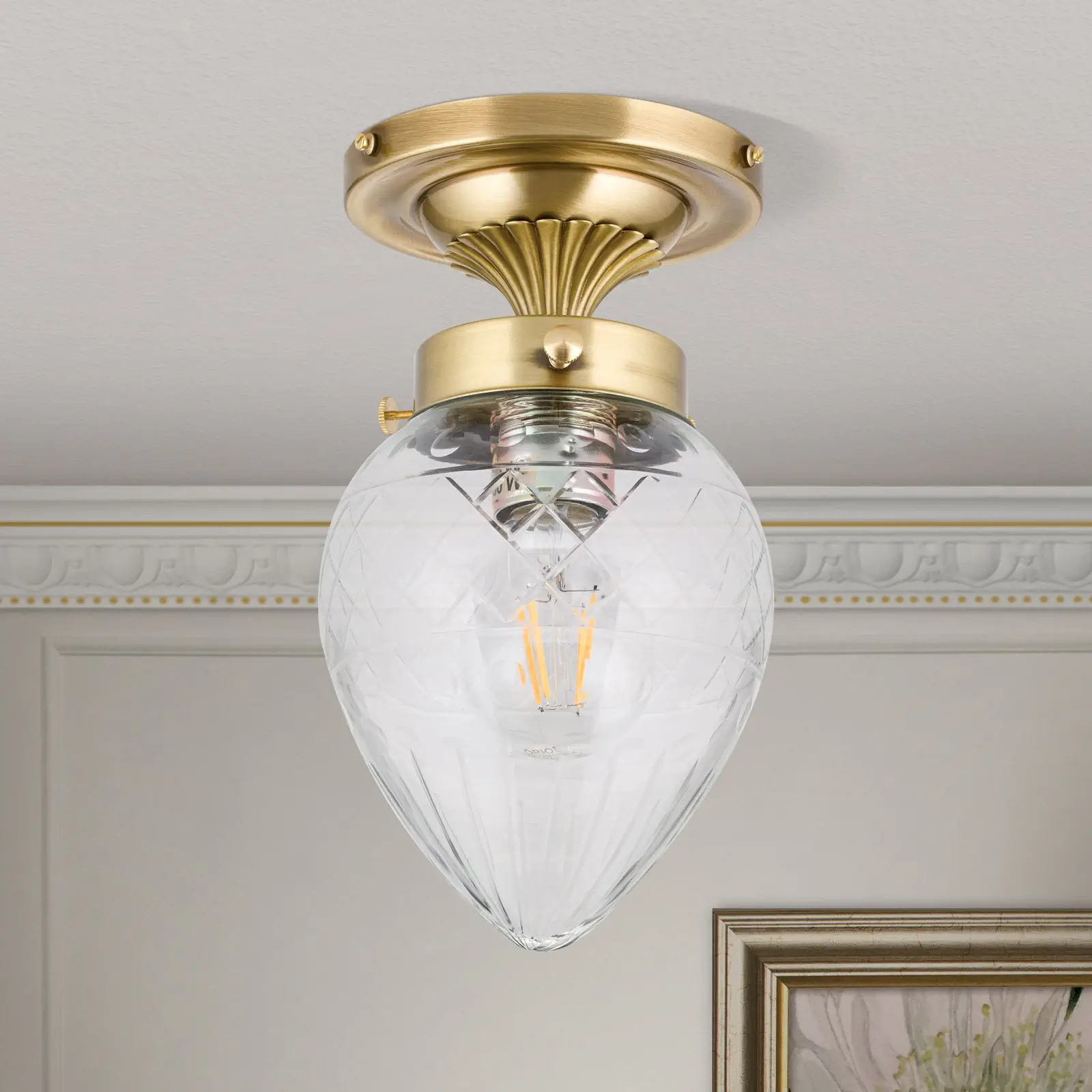 Plafonska lampa ADELE, bronza, Ø 15 cm - 3