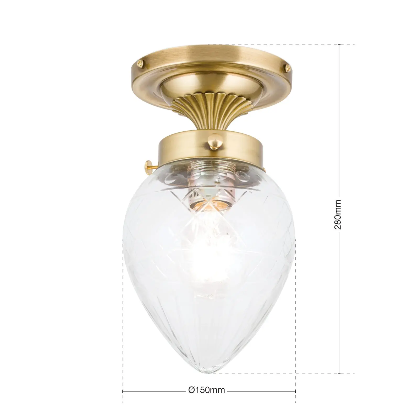 Plafonska lampa ADELE, bronza, Ø 15 cm - 7