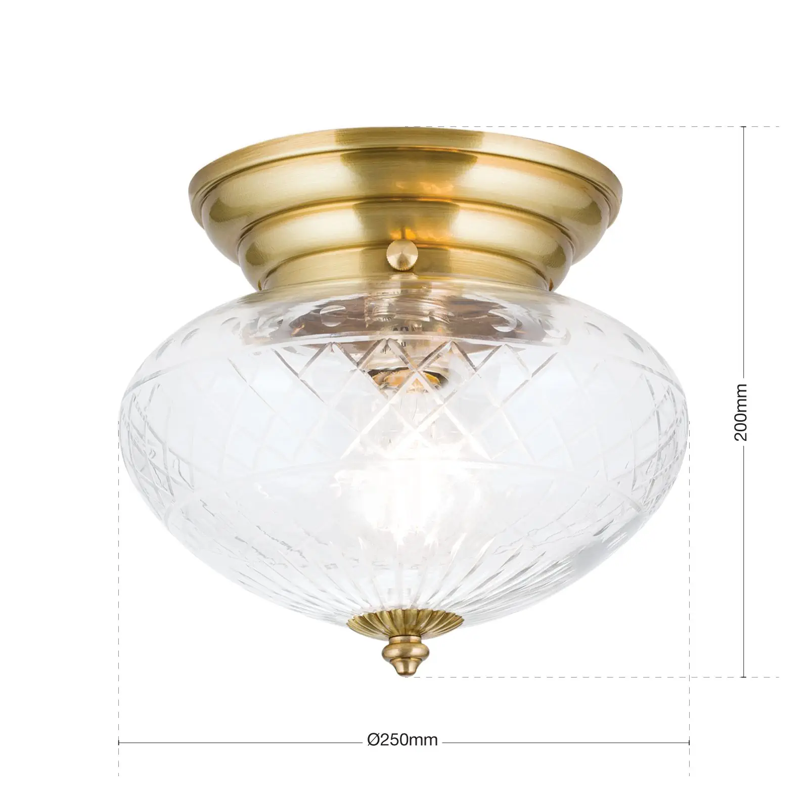 Plafonska lampa ADELE, bronza, Ø 25 cm - 7