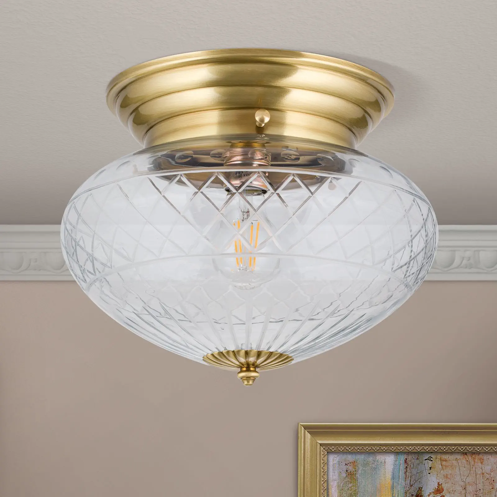 Plafonska lampa ADELE, bronza, Ø 31 cm - 3
