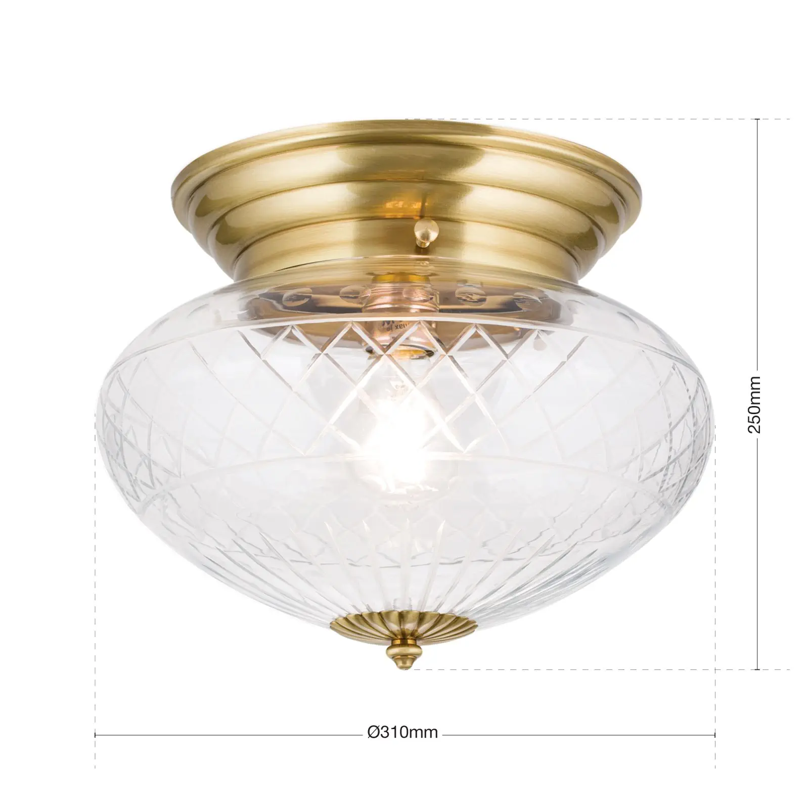 Plafonska lampa ADELE, bronza, Ø 31 cm - 7