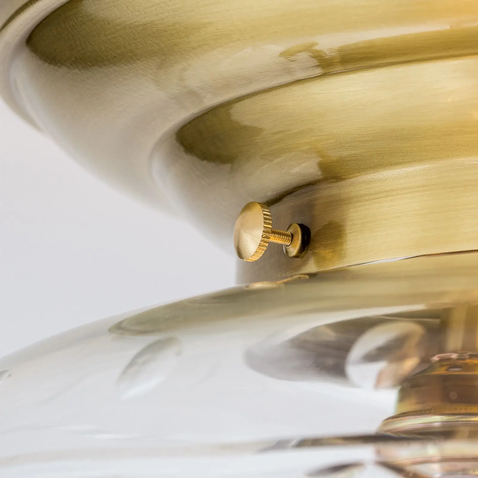 Plafonska lampa ADELE, bronzana završna obrada, sa providnim brušenim staklom, 40 cm - 5