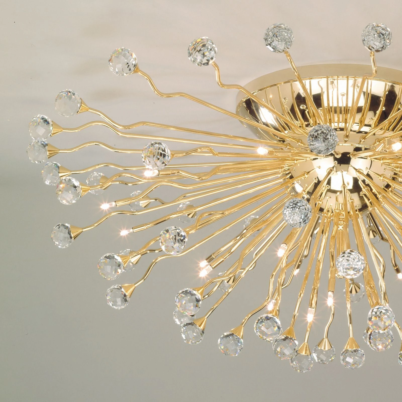 Plafonska lampa GALAXY, Ø 100 cm, 24-karatno pozlaćena - 2