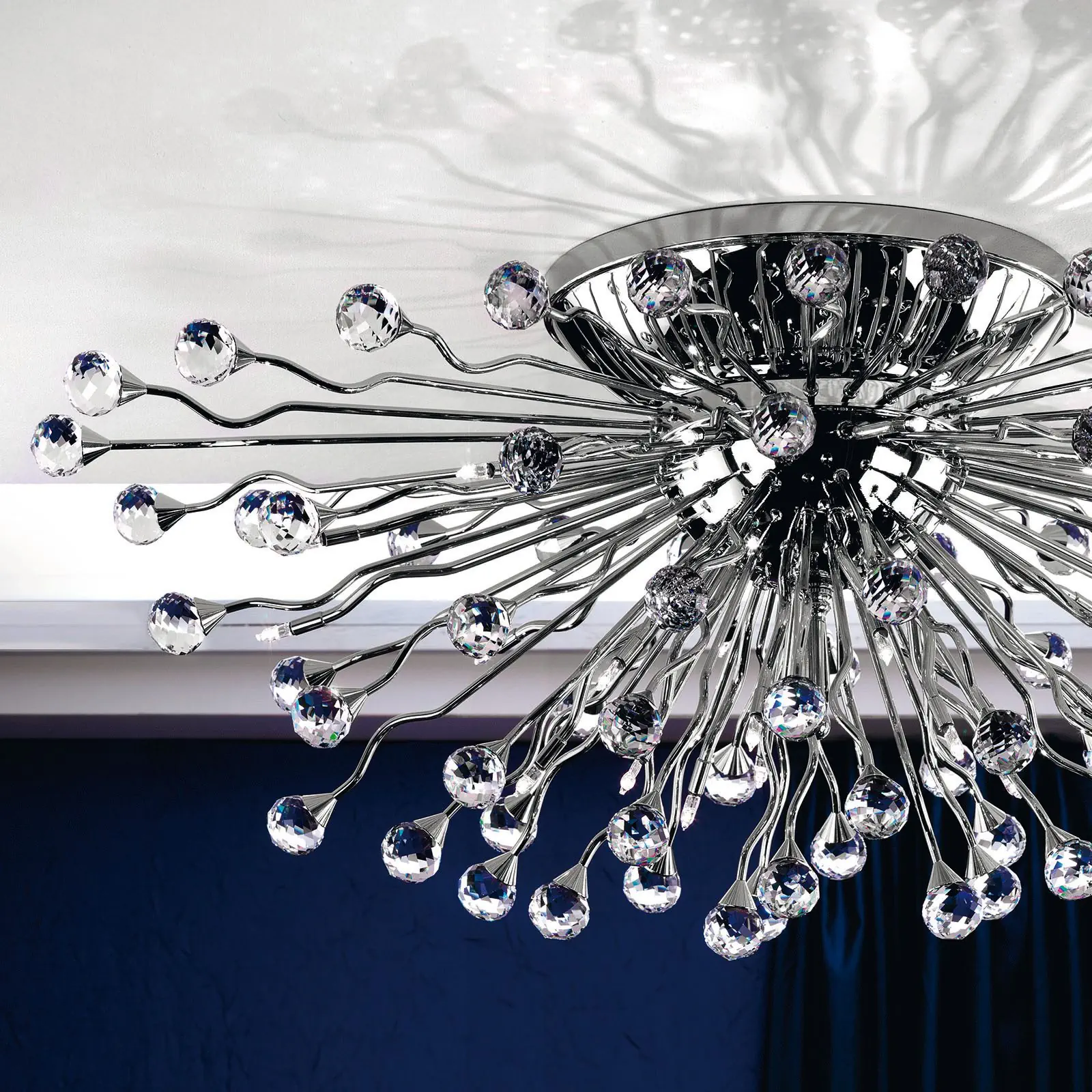 Plafonska lampa GALAXY, hrom, 78 × 48 cm - 2