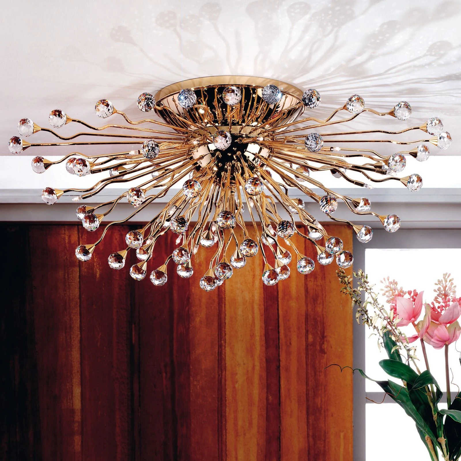 Plafonska lampa GALAXY, 100 × 70 cm, 24-karatno pozlaćena - 1