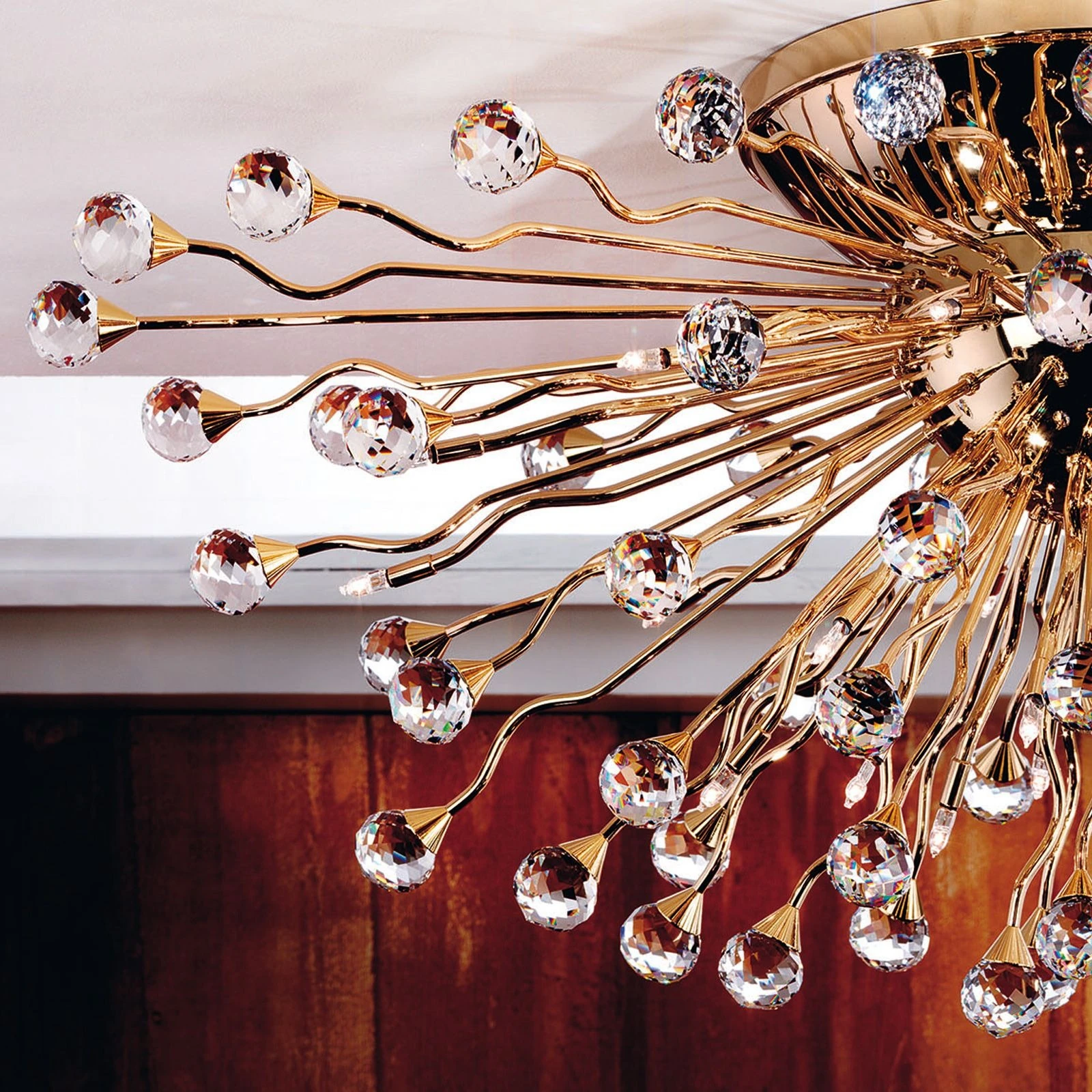 Plafonska lampa GALAXY, 100 × 70 cm, 24-karatno pozlaćena - 2