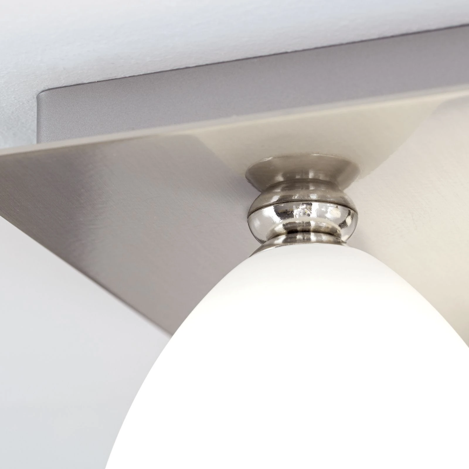 Plafonska lampa OPALDESIGN, 4 izvora svetla, saten hrom, opal staklo - 6