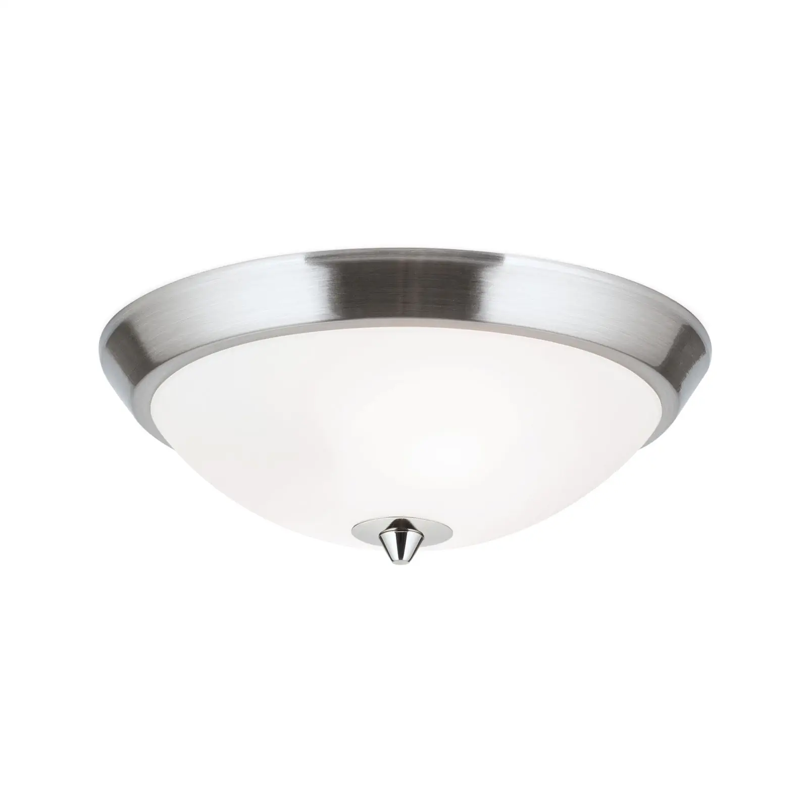 Plafonska lampa OPALDESIGN, satinirana, sa opal-mat staklom, Ø 24 cm - 4
