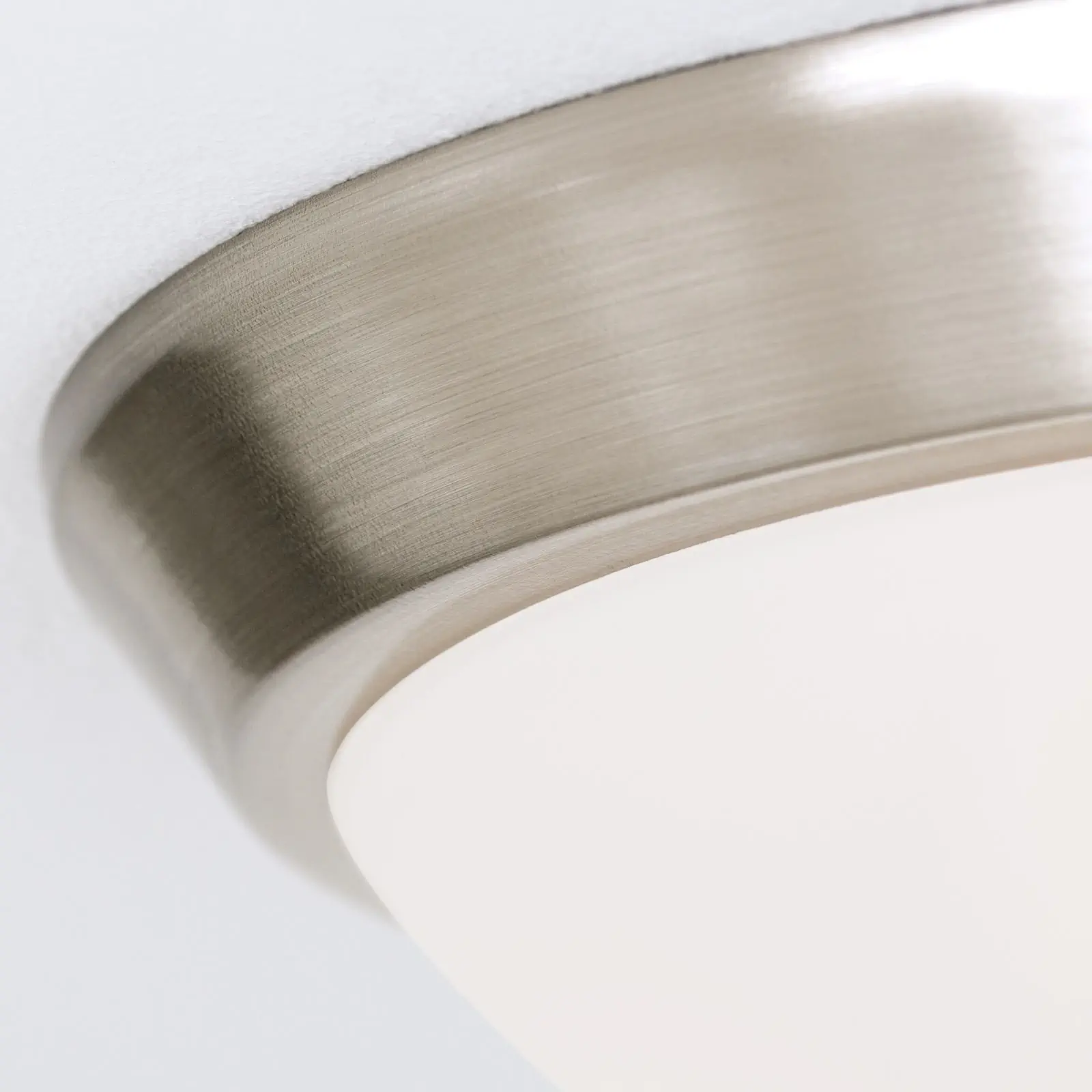 Plafonska lampa OPALDESIGN, satinirana, sa opal-mat staklom, Ø 24 cm - 5