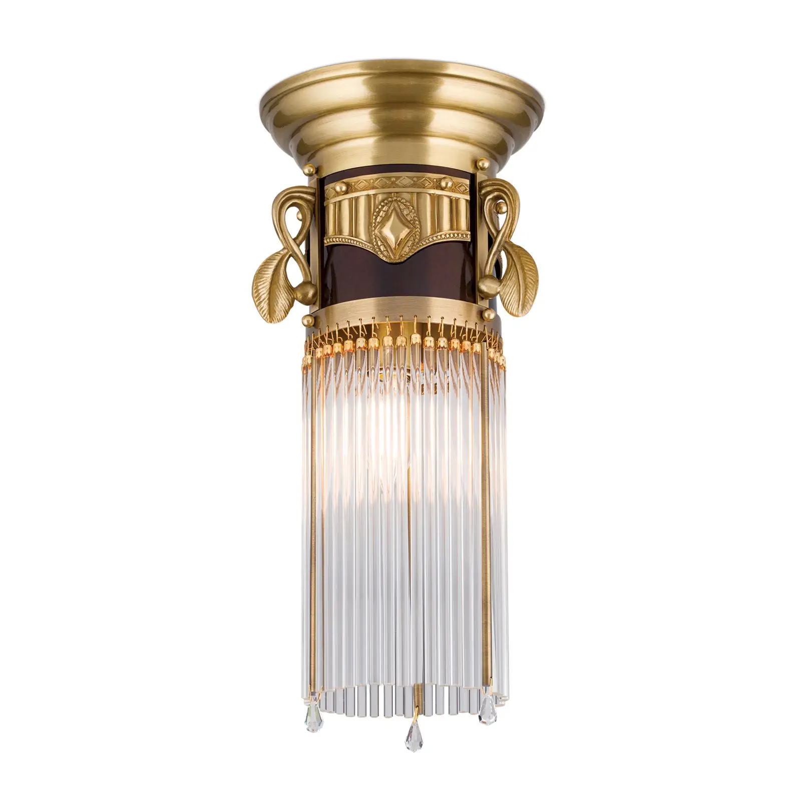 Plafonska lampa ADELE, antik mesing, sa staklenim štapićima, Ø 18 cm - 4