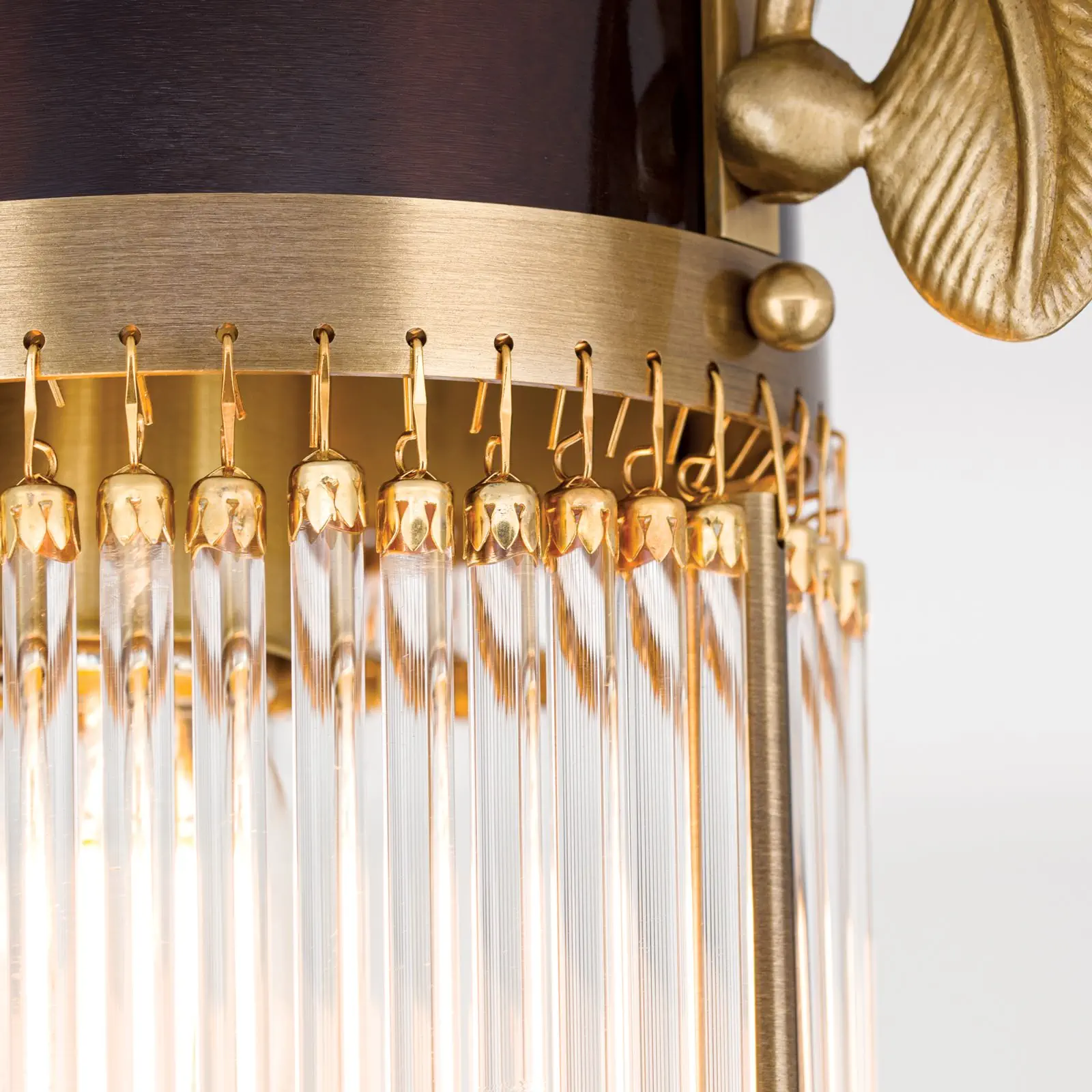 Plafonska lampa ADELE, antik mesing, sa staklenim štapićima, Ø 18 cm - 6