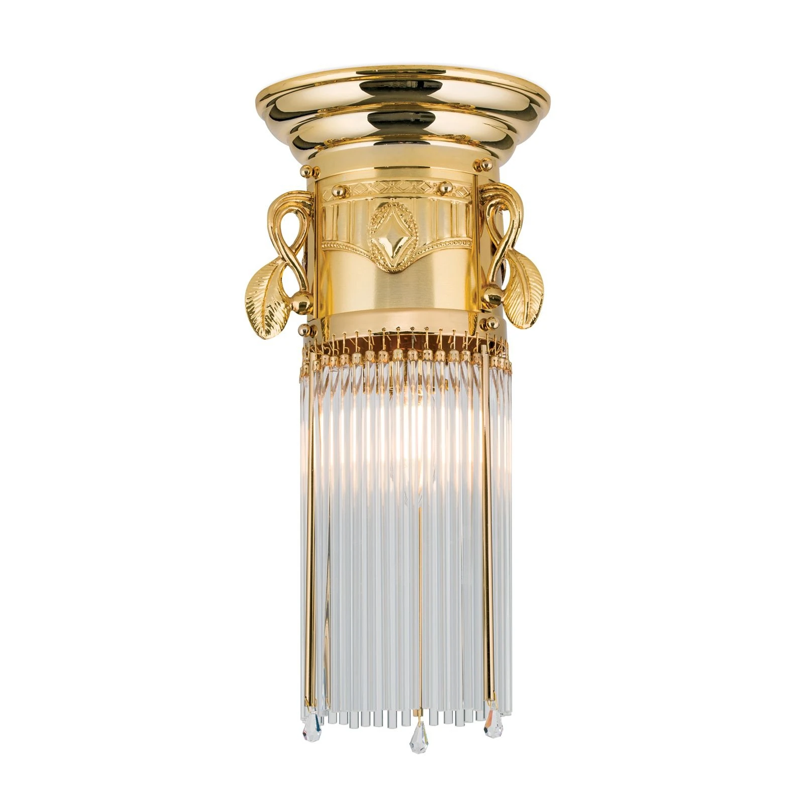 Plafonska lampa ADELE, 24-karatno pozlaćena, kristalni stakleni štapići, Ø 18 cm - 4