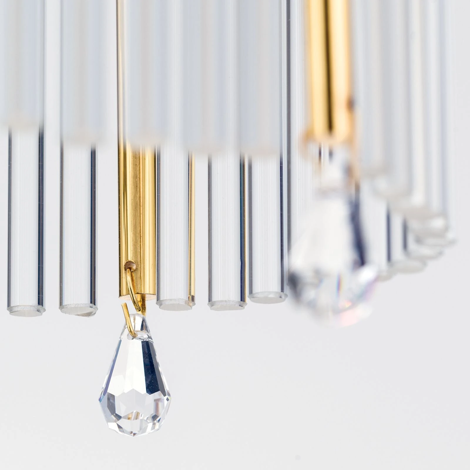 Plafonska lampa ADELE, 24-karatno pozlaćena, kristalni stakleni štapići, Ø 18 cm - 5