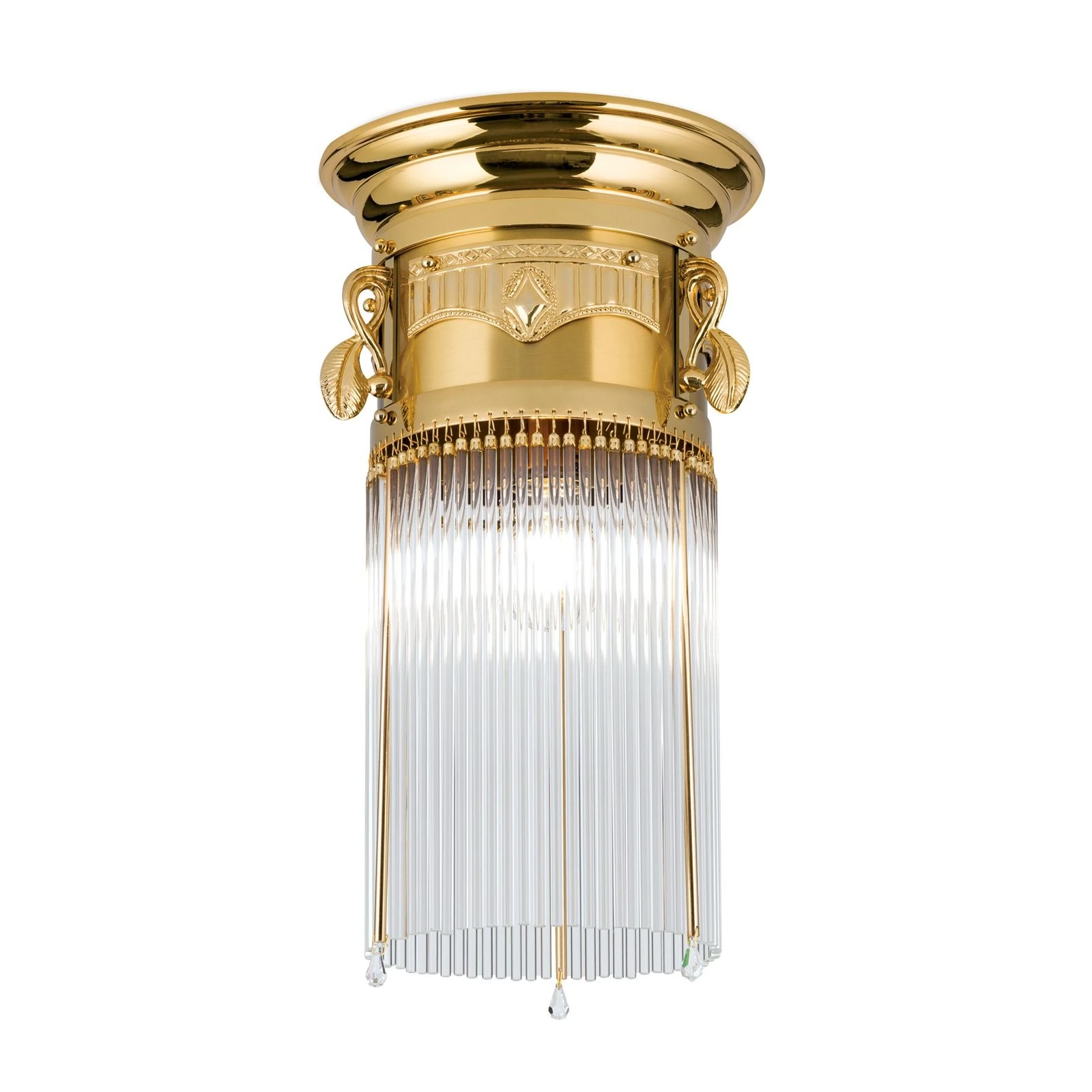 Plafonska lampa ADELE, 24-karatno pozlaćena, kristalni stakleni štapići, Ø 24 cm - 4